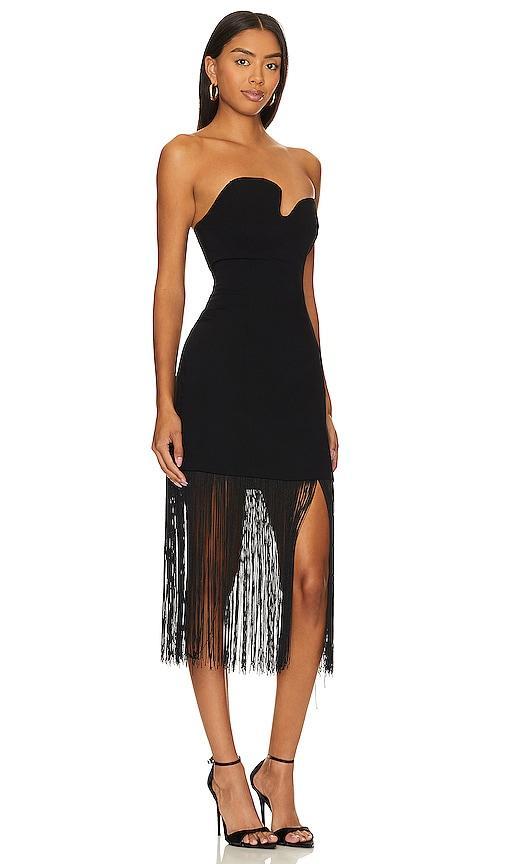 Amanda Uprichard Puzzle Strapless With Fringe Dress Product Image