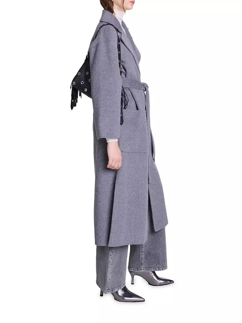 Long Double-Faced Coat with Belt Product Image