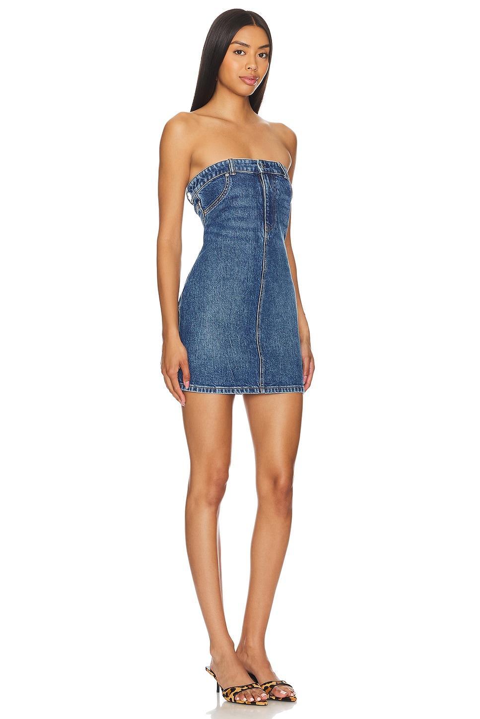 Stretch Denim Tube Dress Product Image