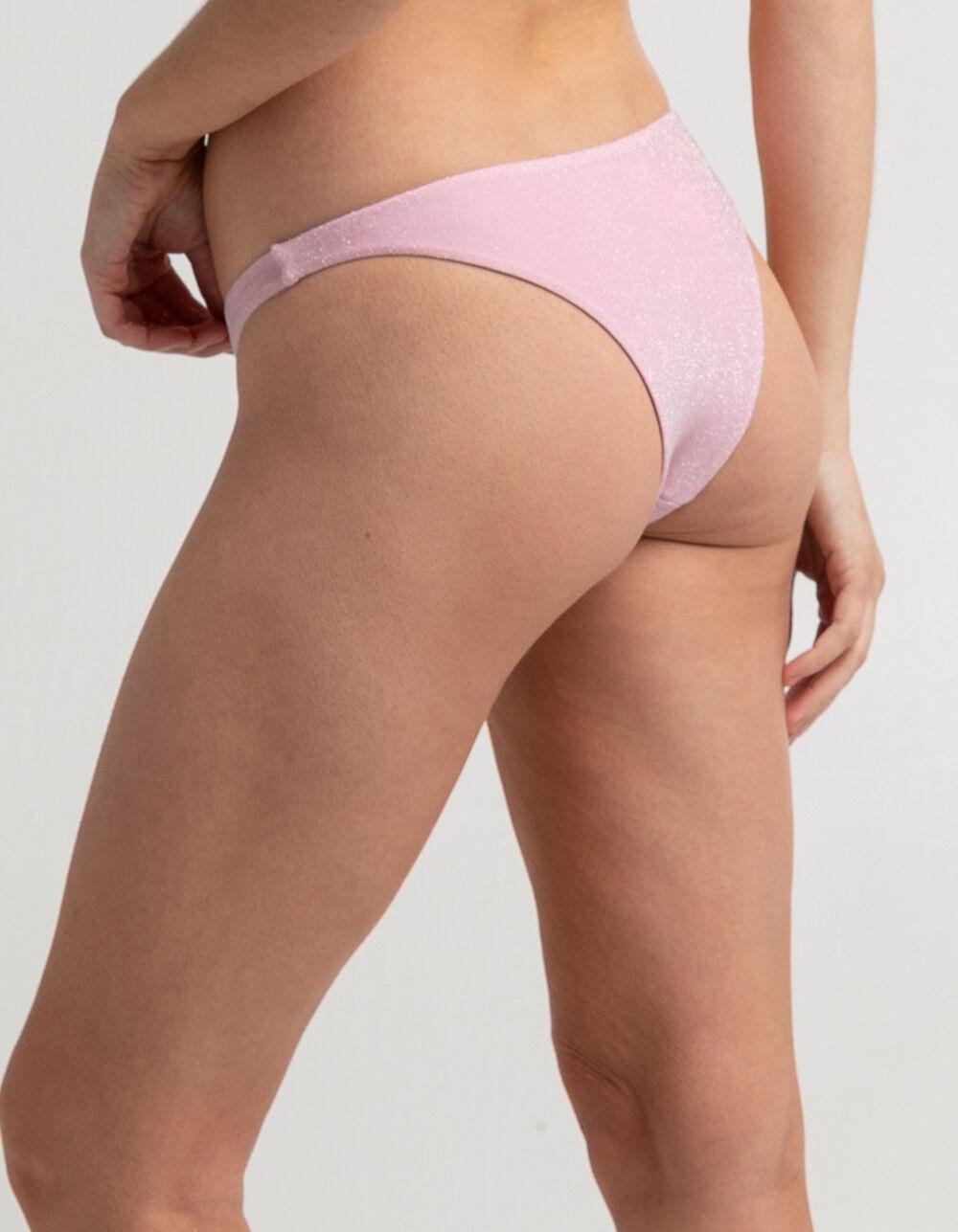 FULL TILT Textured Sprakle High Leg Cheekier Bikini Bottoms Product Image