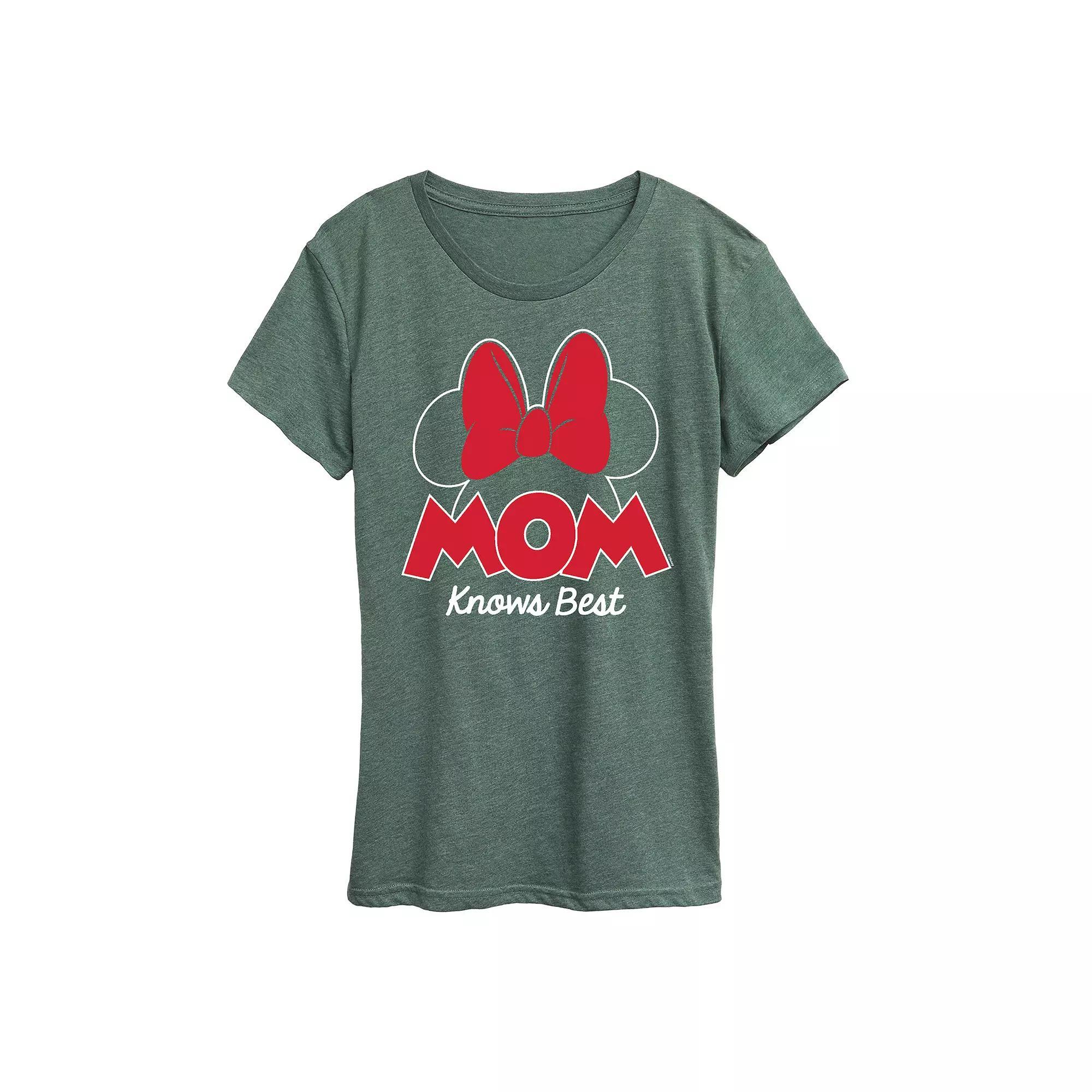 Disney's Minnie Mouse Women's Mom Knows Best Graphic Tee,  Product Image