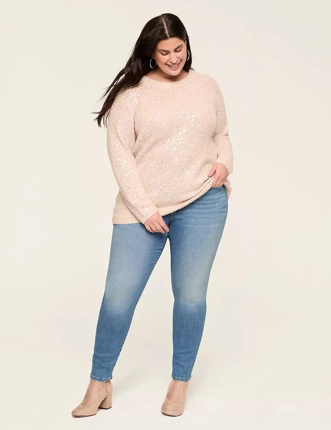 Sequin Crew-Neck Sweater Product Image