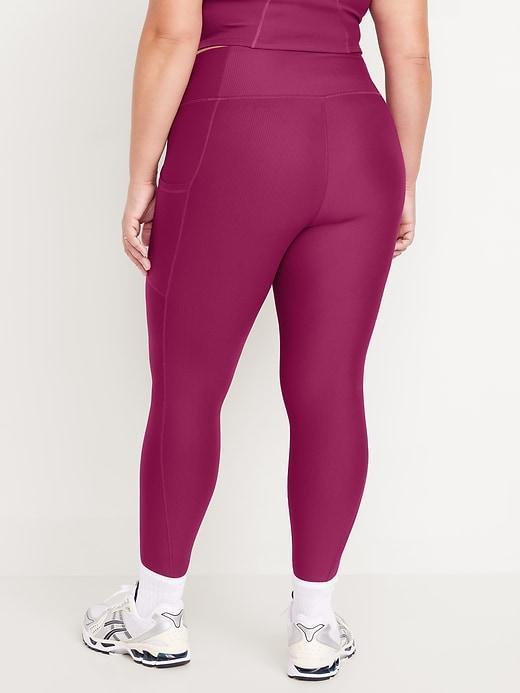 High-Waisted PowerSoft Rib Leggings Product Image