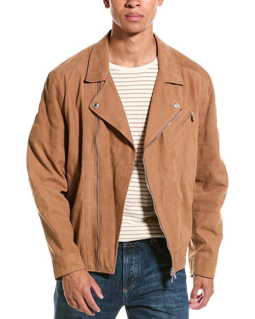 BRUNELLO CUCINELLI Leather Jacket In Brown Product Image