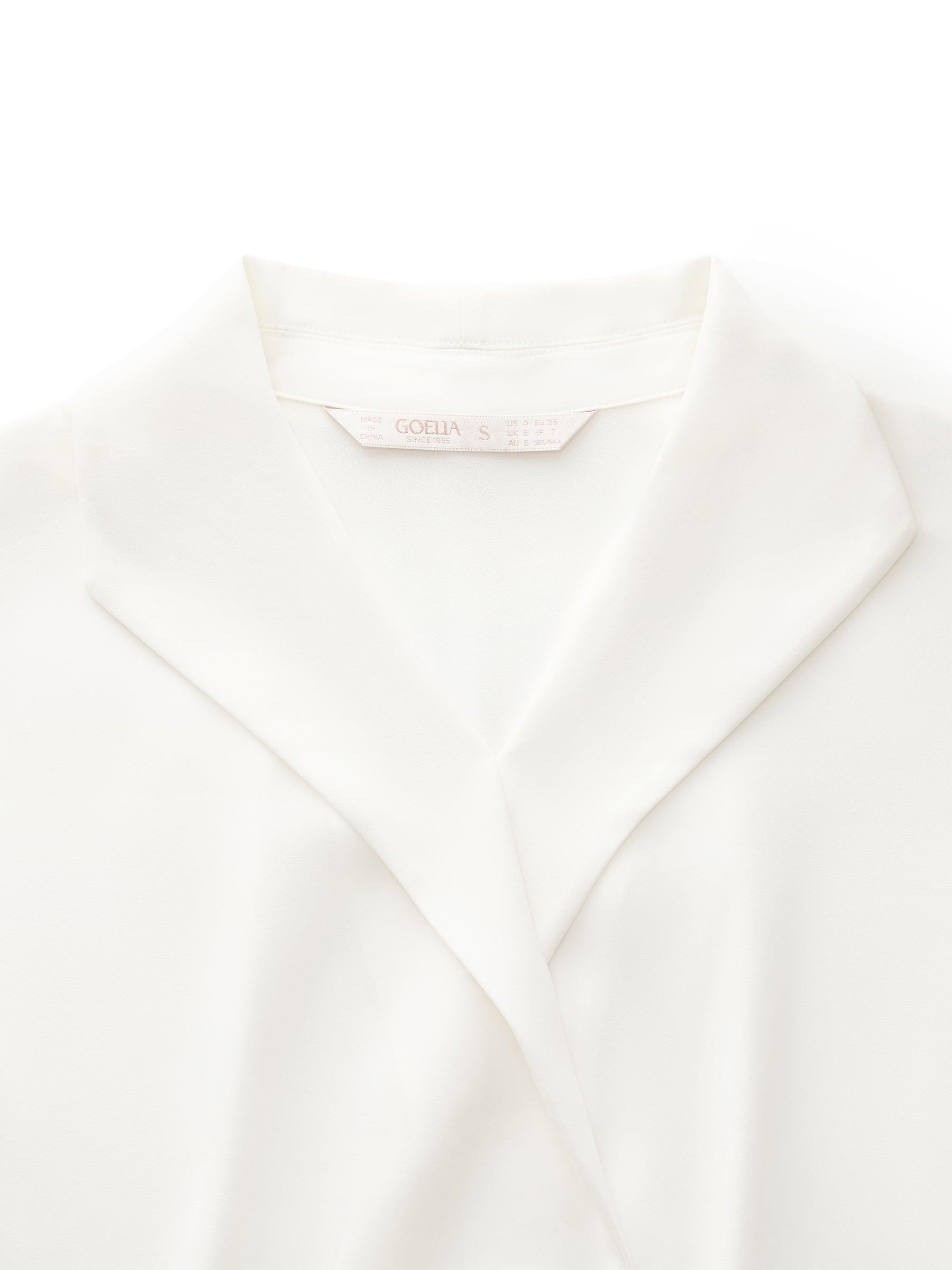 Acetate Blend Twist Front Blouse And Skirt Two-Piece Set Product Image