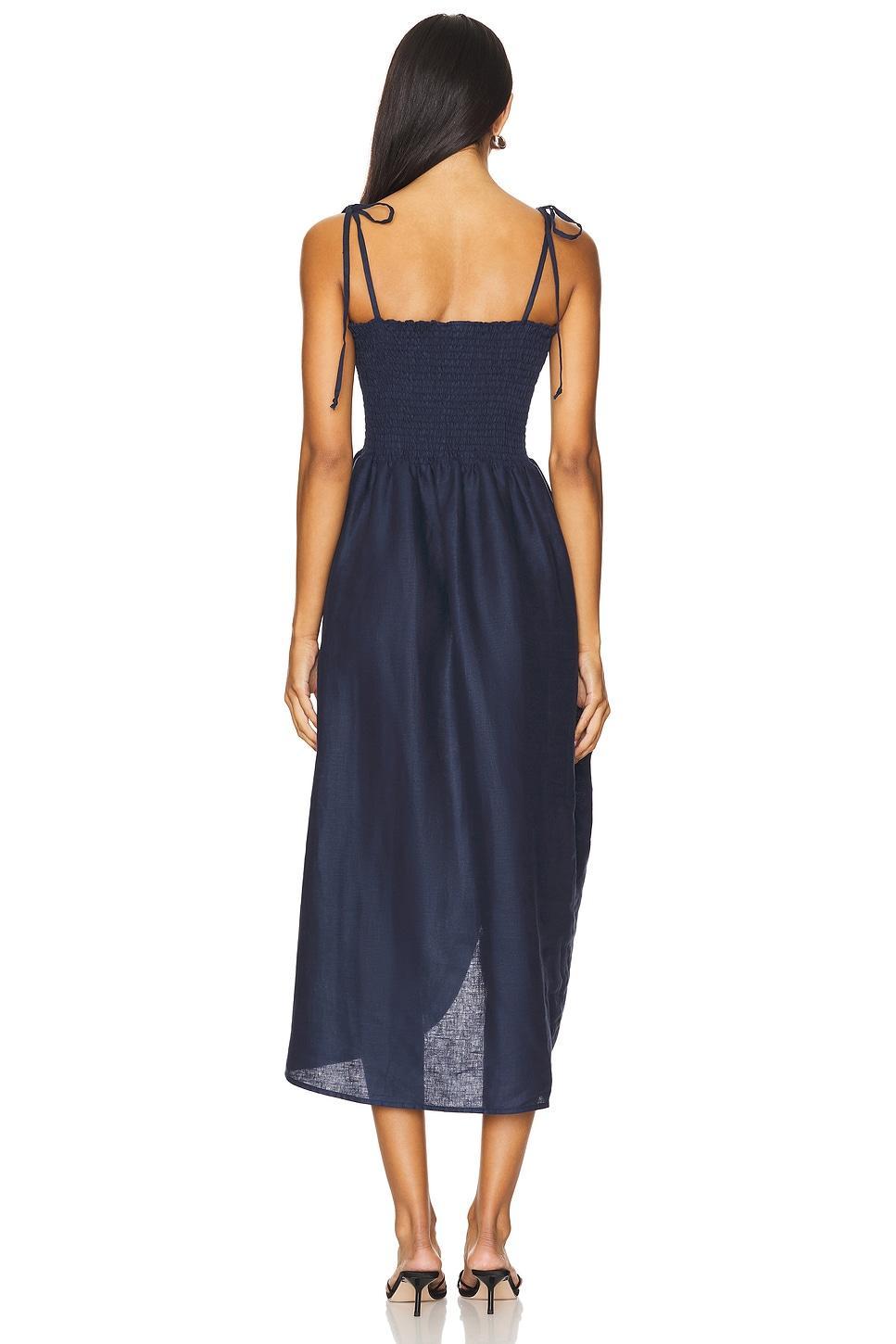 Atlanta Linen Strap Dress With Rose Detail Sleeper Product Image