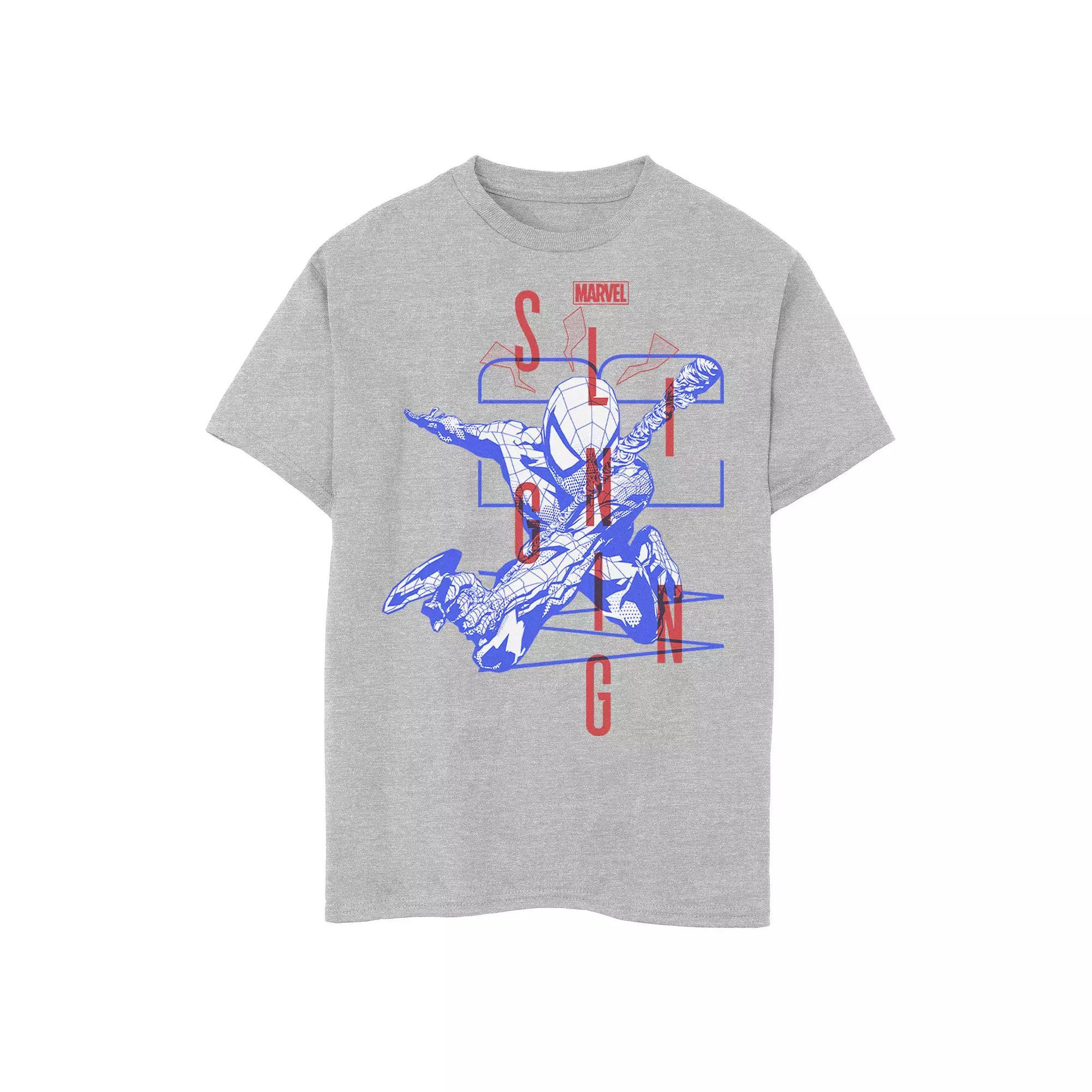 Boys 6-20 Marvel Spider-Man Bold Slinging Web Poster Graphic Tee, Boy's,  Product Image