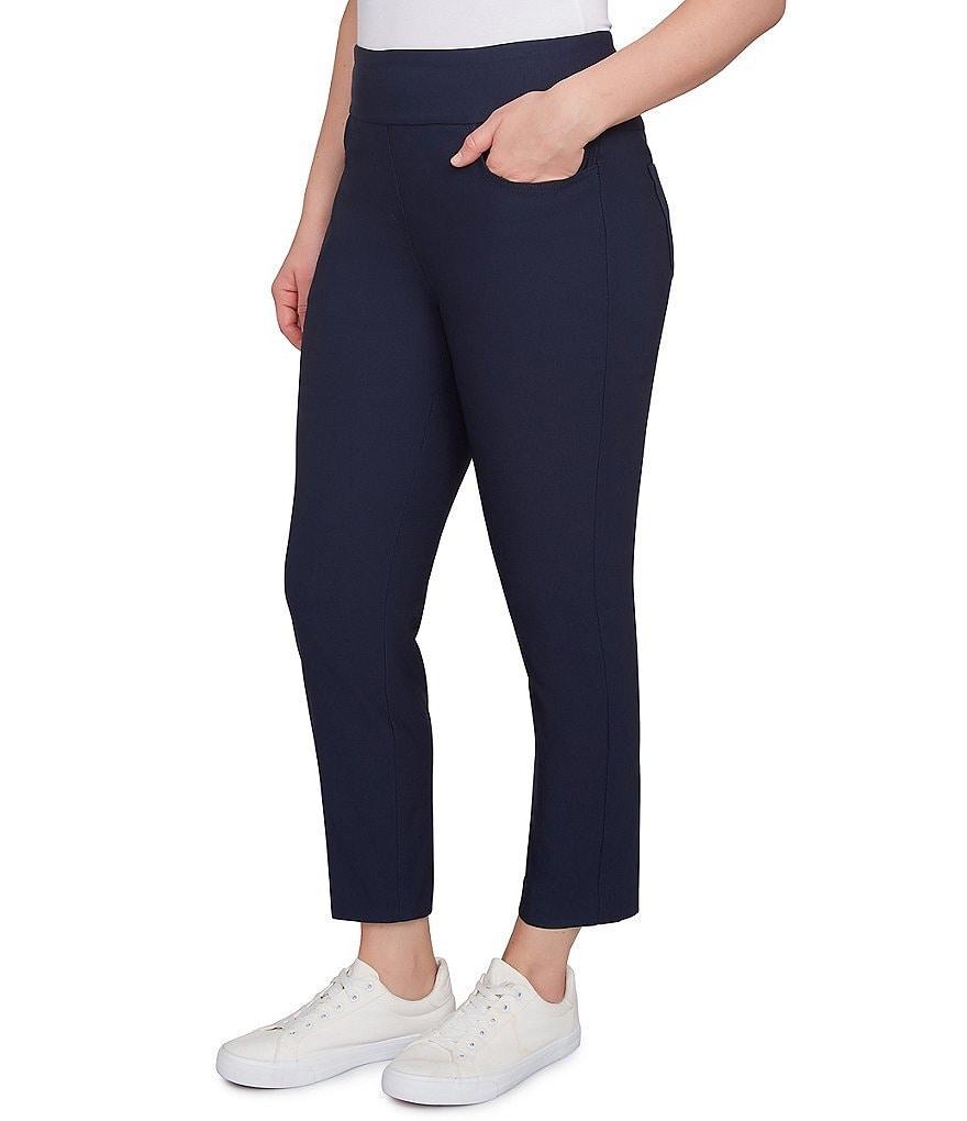 Ruby Rd. Silk Tech Straight Leg Pull-On Ankle Pants Product Image