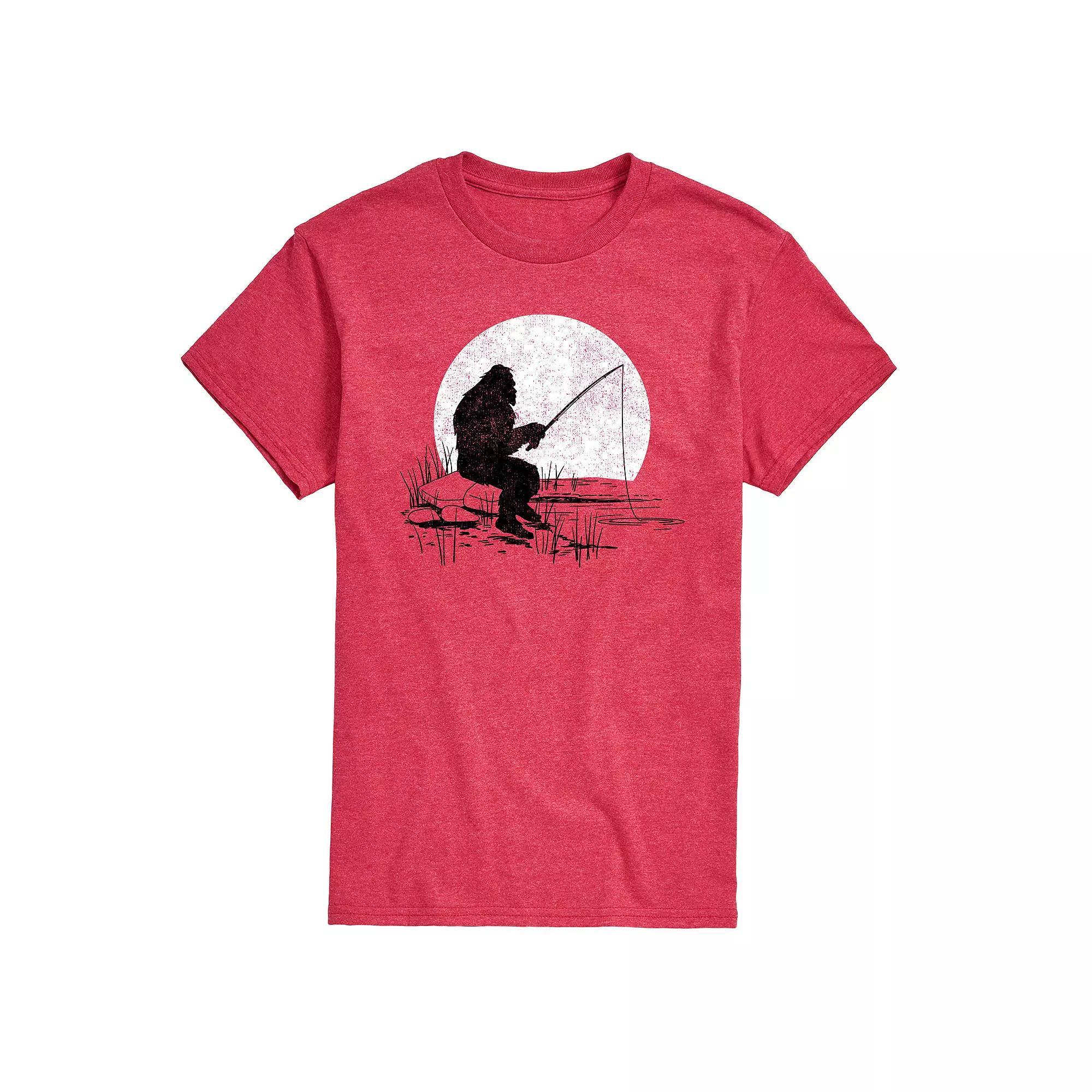 Men's Sasquatch Fishing Graphic Tee,  Product Image