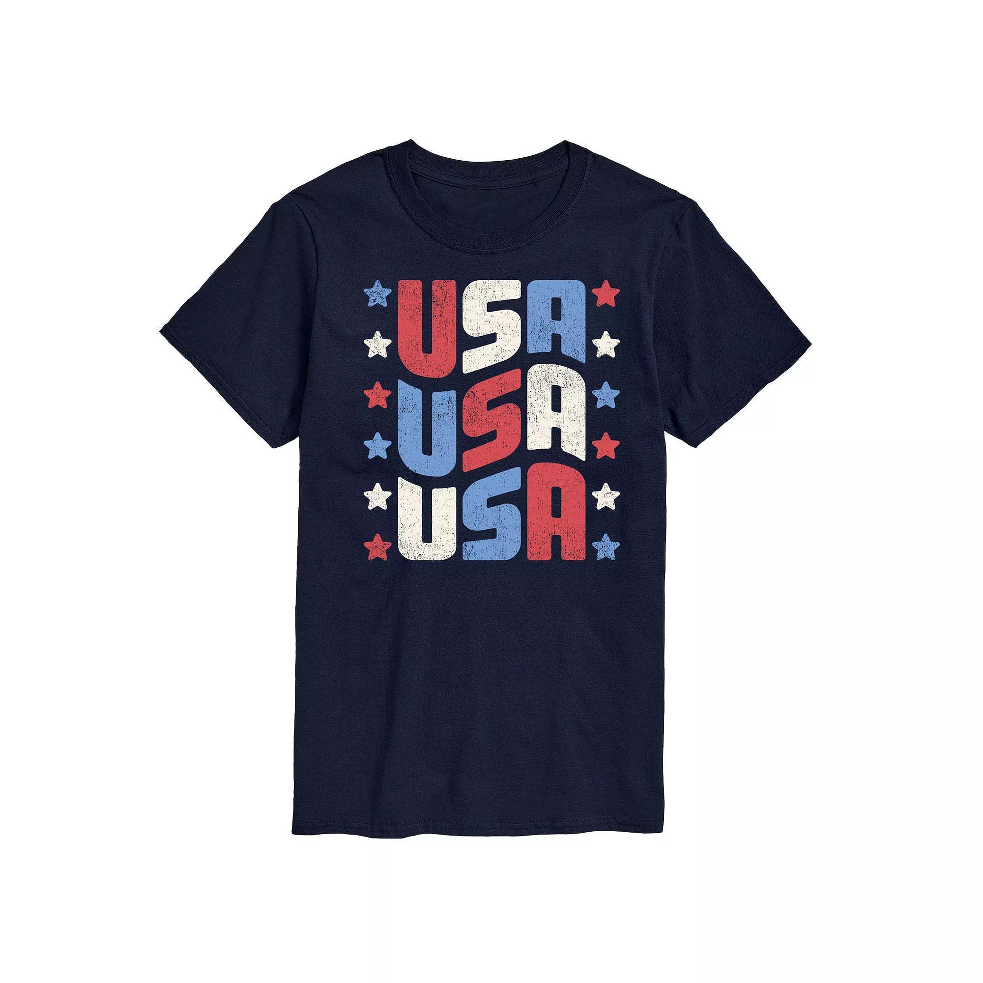 Men's USA Stacked Graphic Tee.,  Product Image