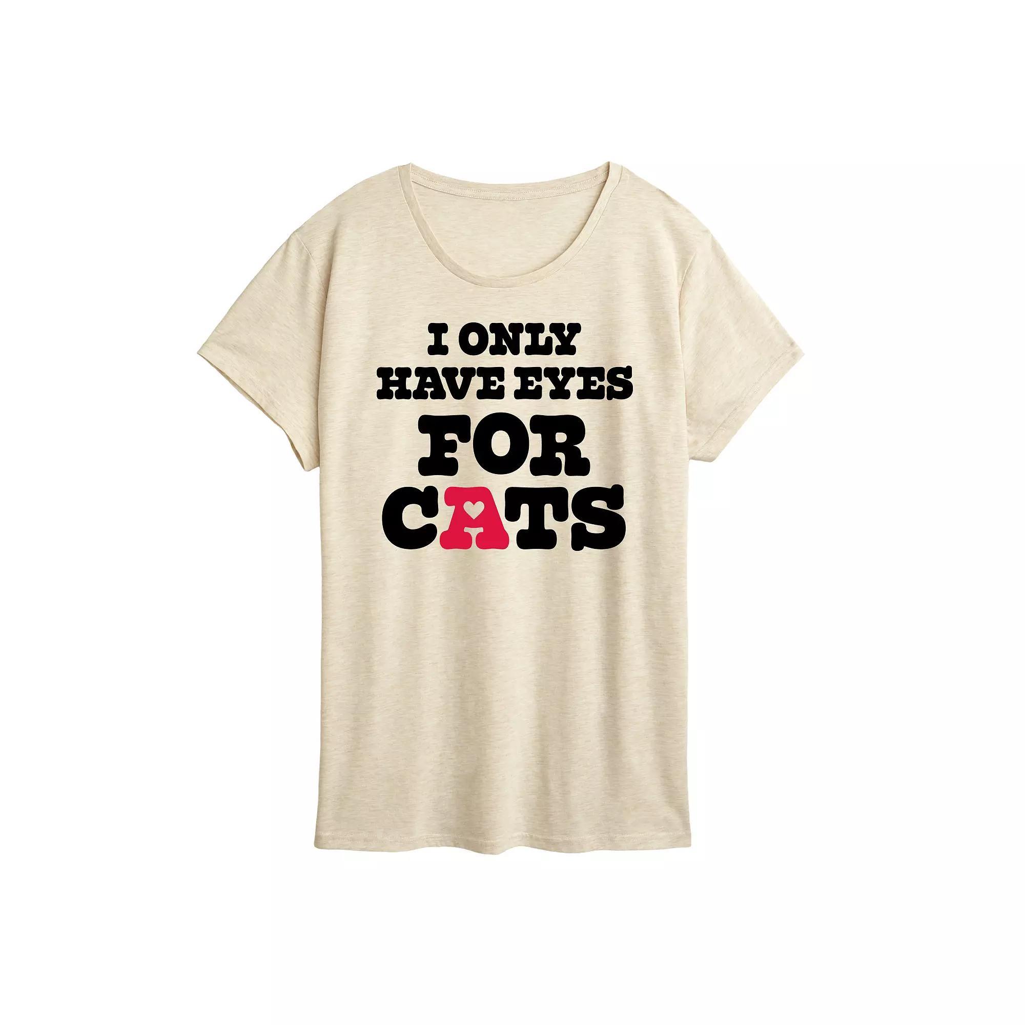 Women's I Only Have Eyes For Cats Graphic Tee,  Product Image