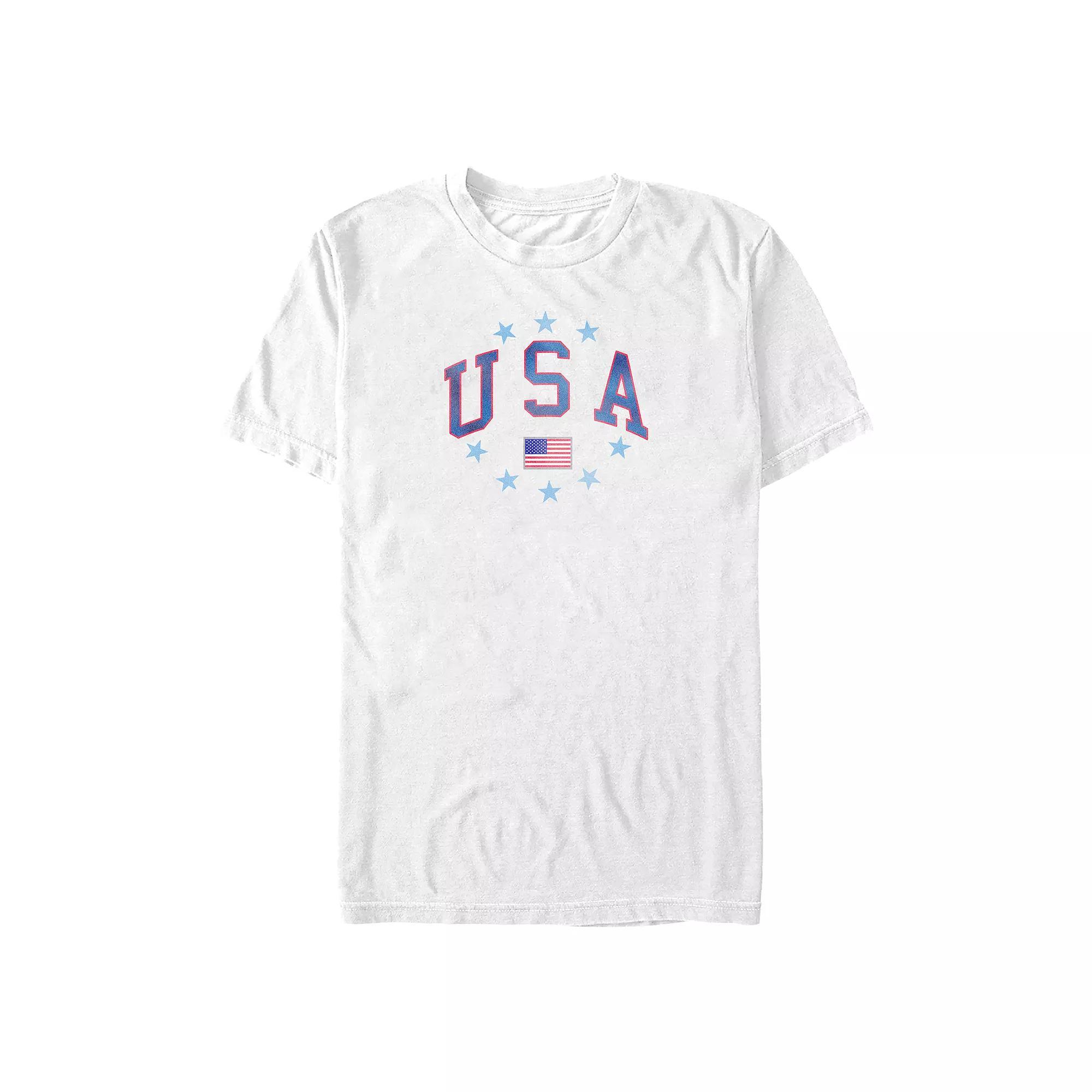 Big & Tall USA Stars Graphic Tee, Men's,  Product Image