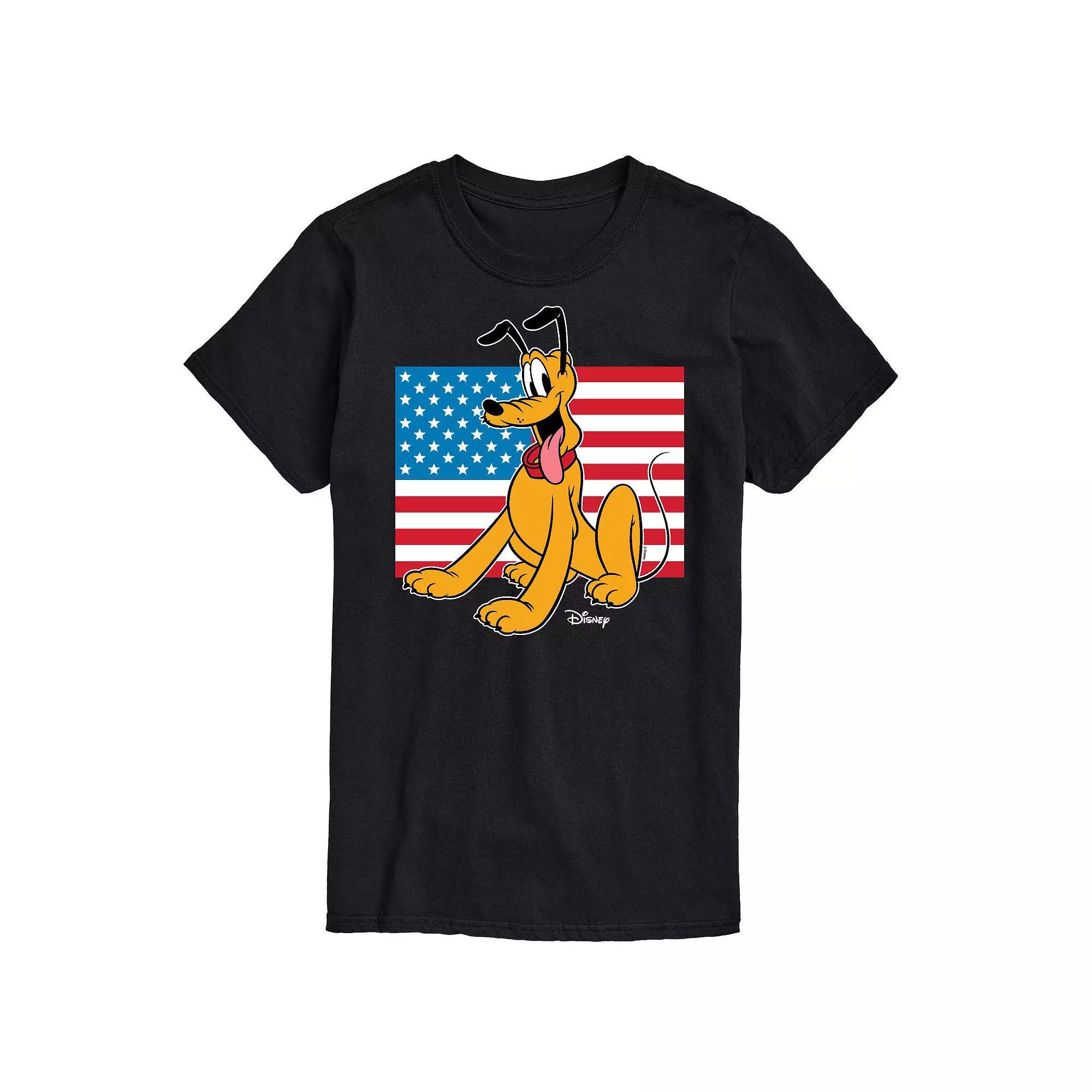 Disney's Pluto Men's Americana Flag Graphic Tee, Size: XXL, Blue Product Image