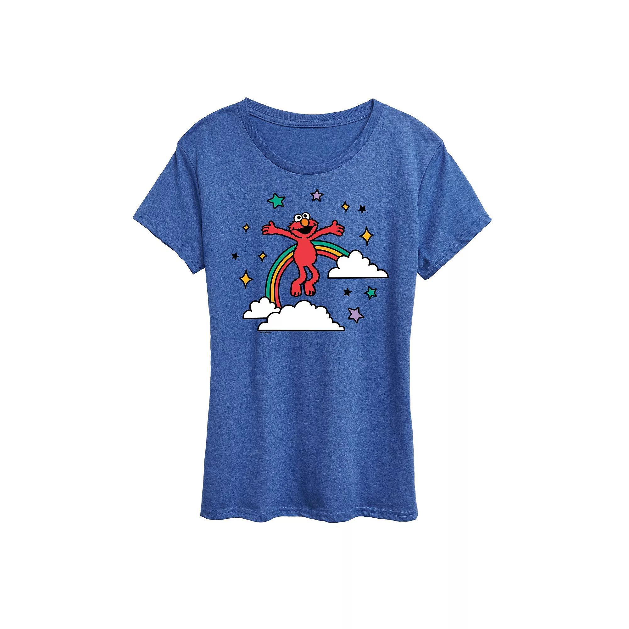 Women's Sesame Street Elmo Rainbow Graphic Tee, Girl's,  Product Image