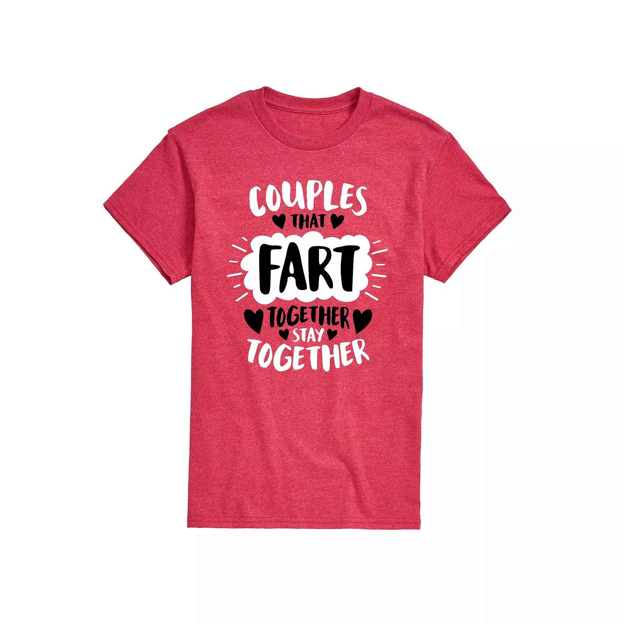 Men's Couples That Fart Together Stay Together Tee, Size: Large, Red Product Image