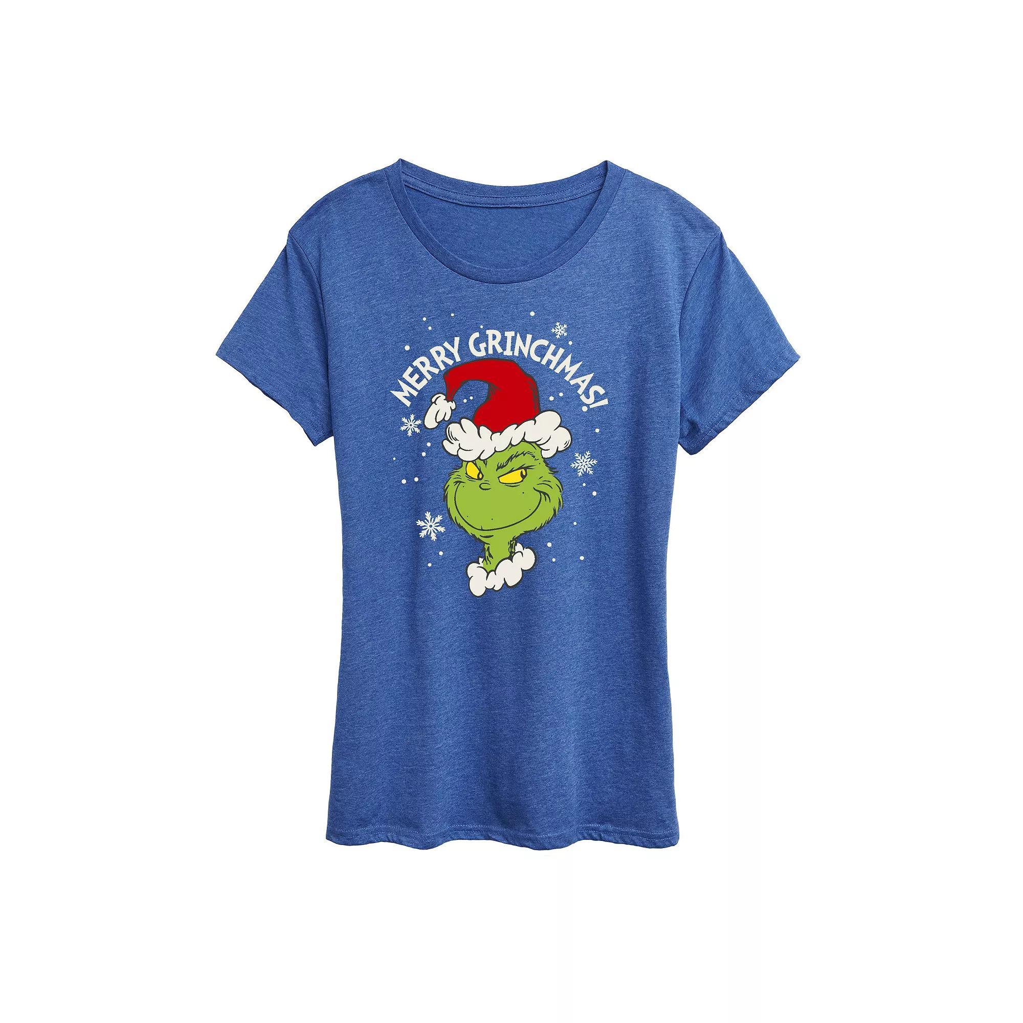 Women's Dr. Seuss The Grinch Merry Grinchmas Graphic Tee, Girl's,  Product Image