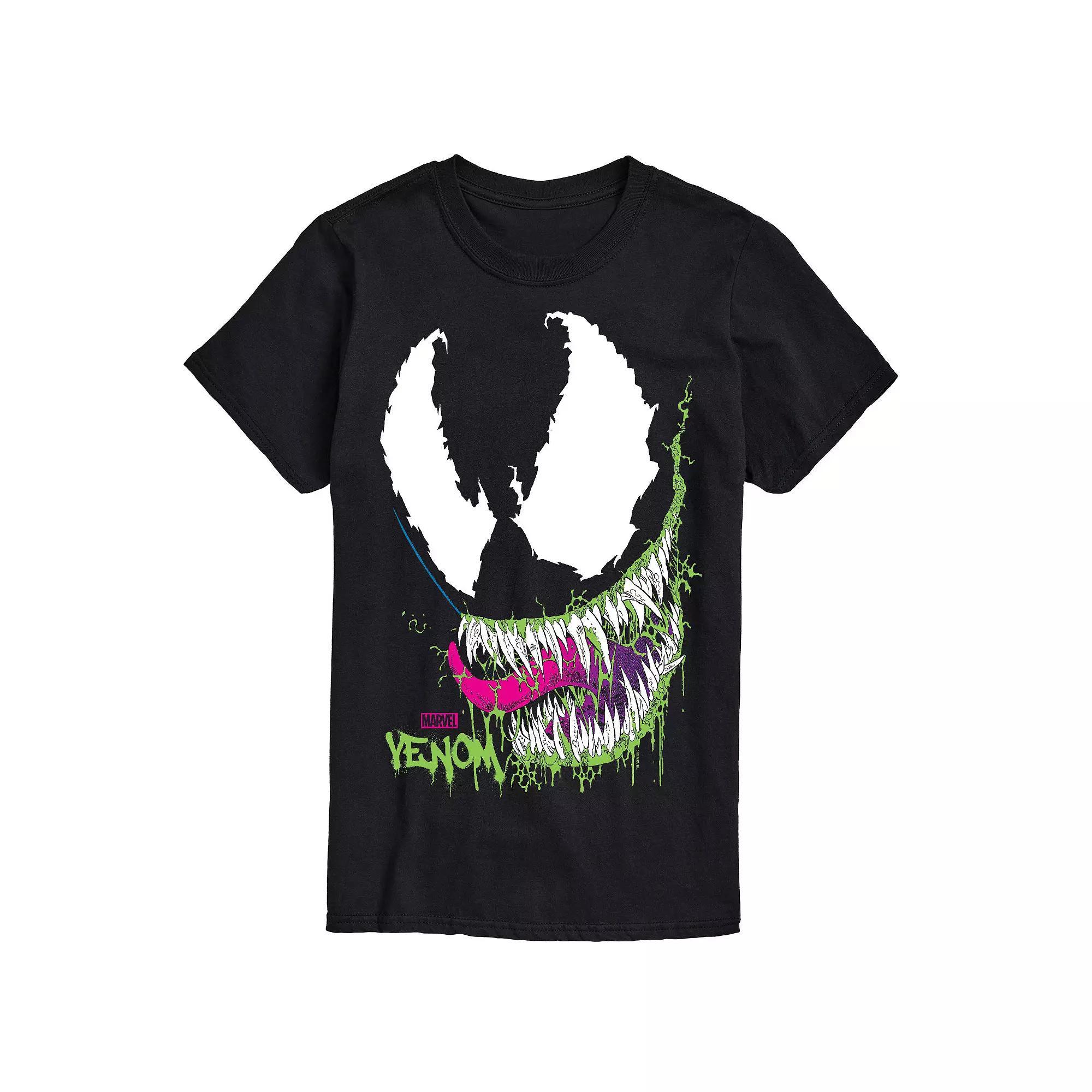 Men's Marvel Venom Head Portrait Over Product Image