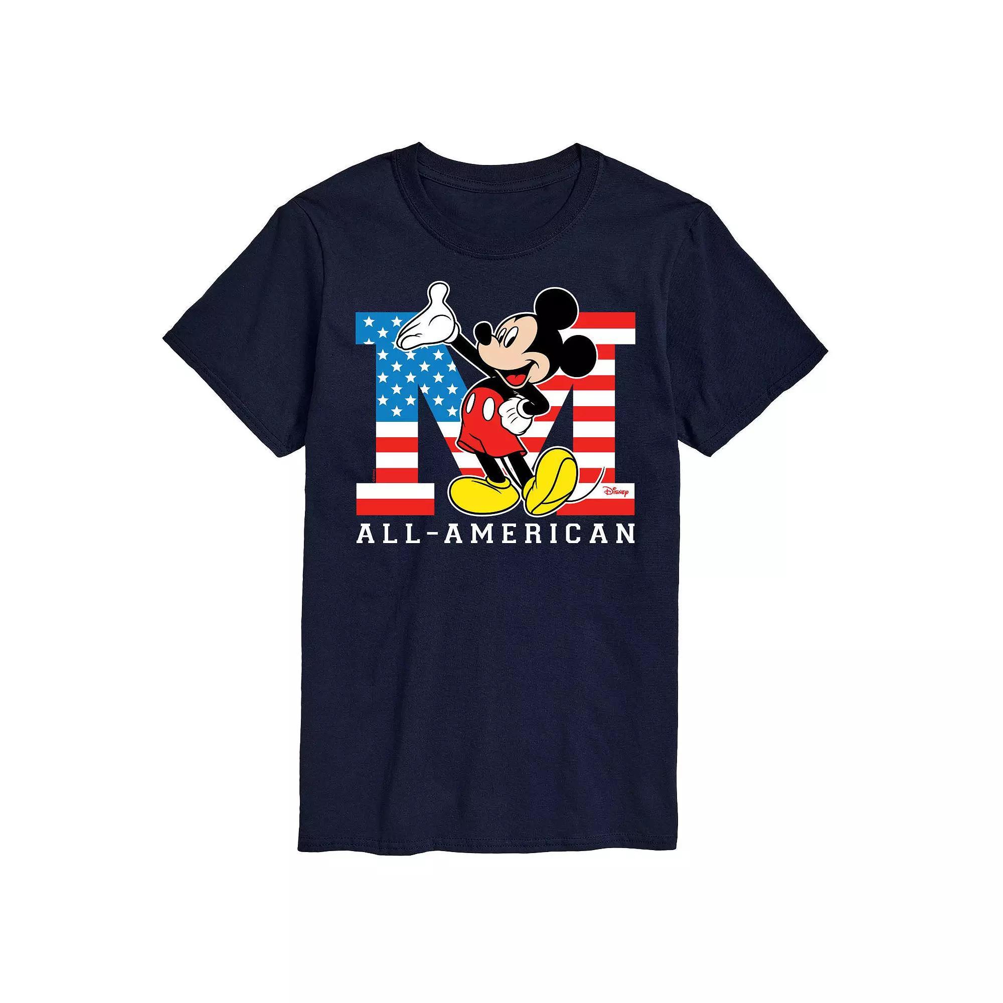 Disney's Mickey Mouse Big & Tall All American Graphic Tee, Men's, Size: 4XB, Gray Product Image