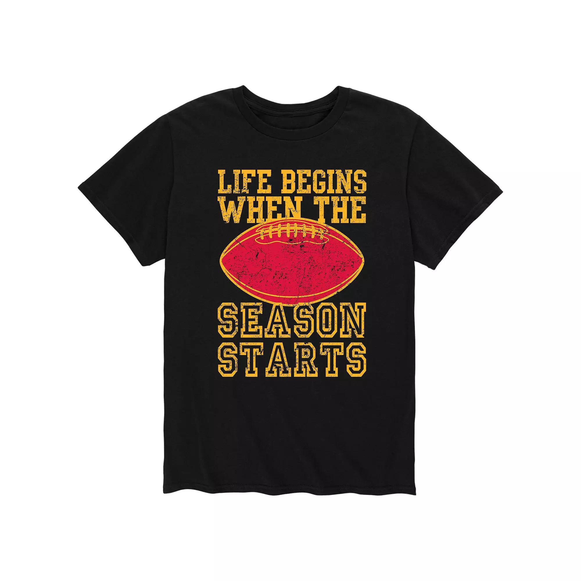 Men's Football Season Starts Tee,  Product Image