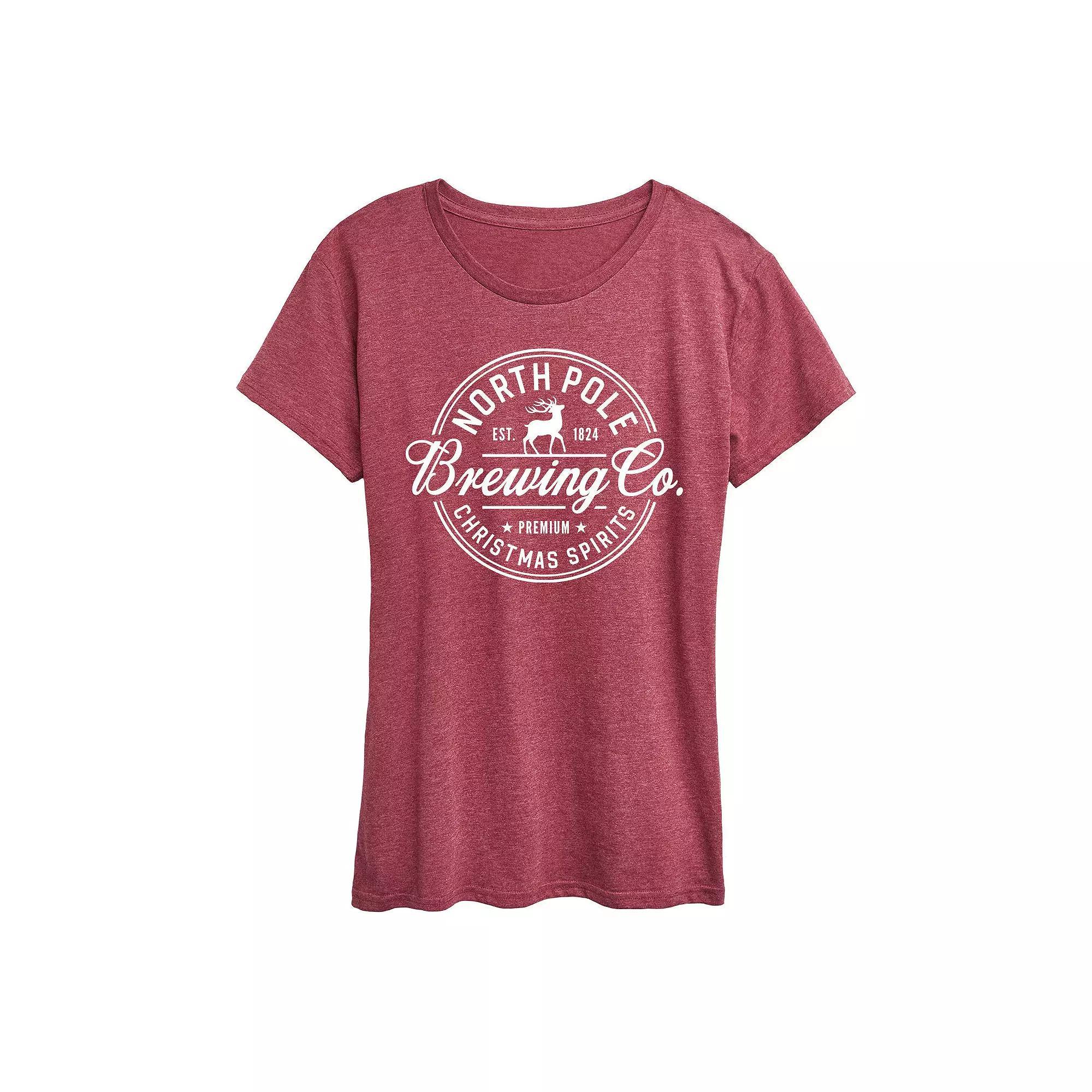 Women's North Pole Brewing Co. Graphic Tee, Girl's, Size: XXL, Dark Red Product Image