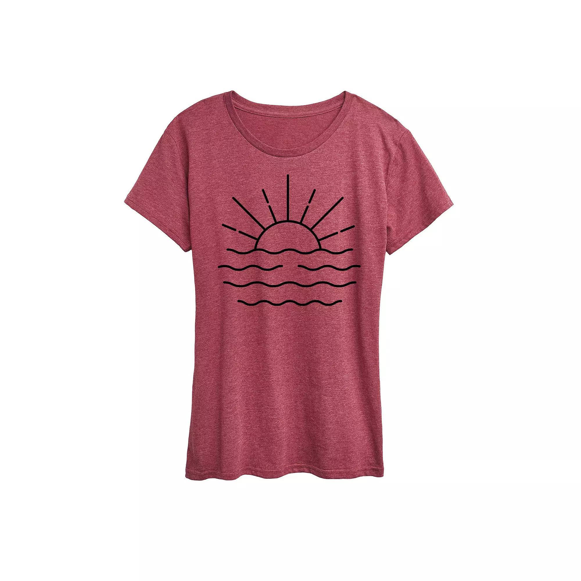 Women's Cat Plant Shelf Graphic Tee, Size: XXL, Grey Dark Red Product Image