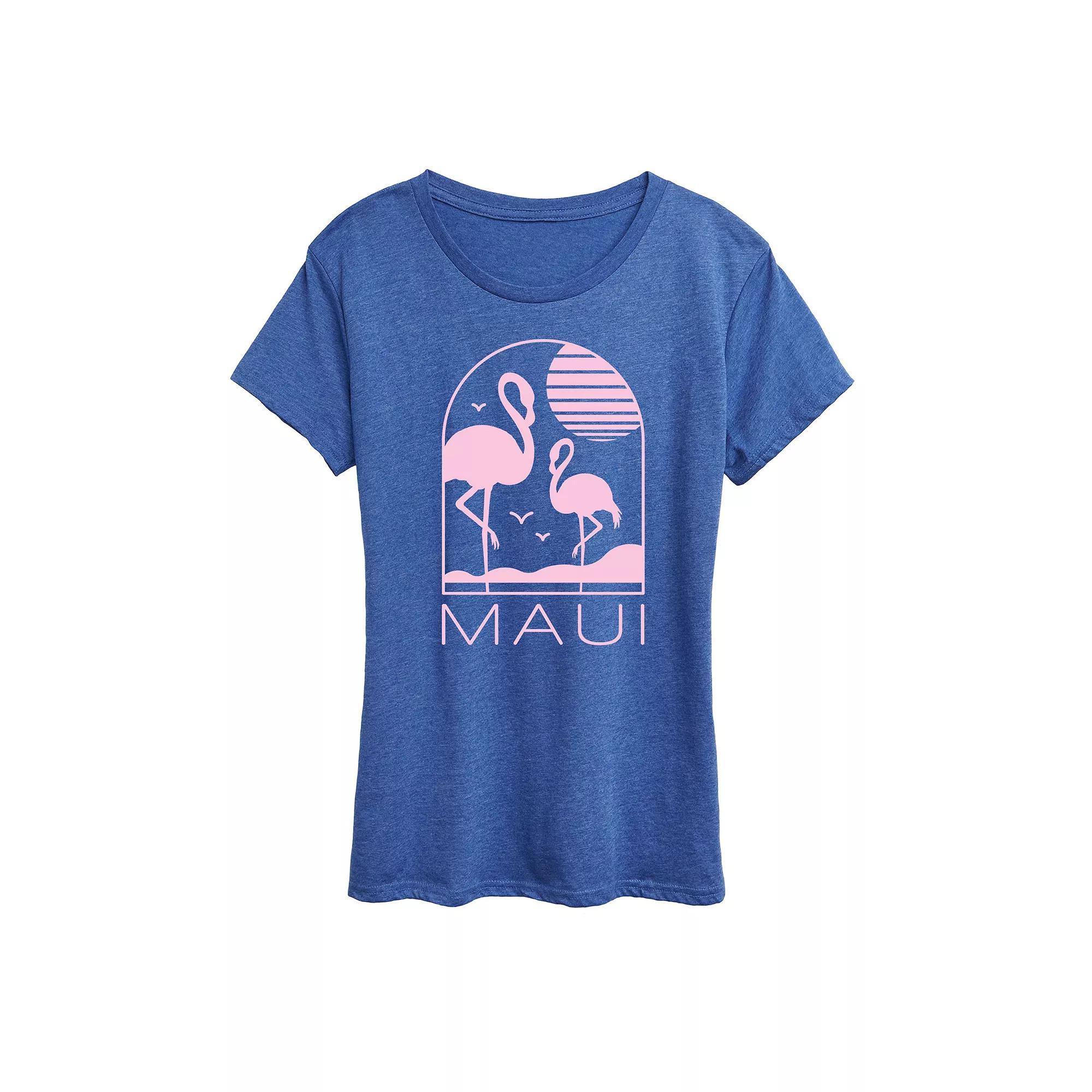 Women's Maui Flamingos Graphic Tee,  Product Image