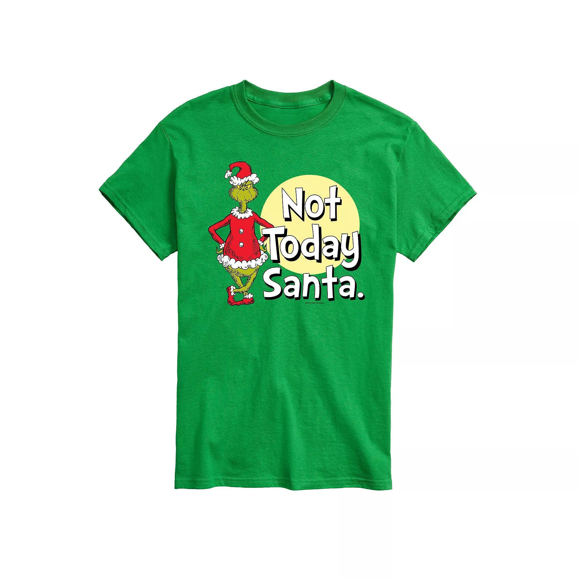 Big & Tall Not Today Santa Tee, Men's, Size: 4XL Tall, Green Product Image