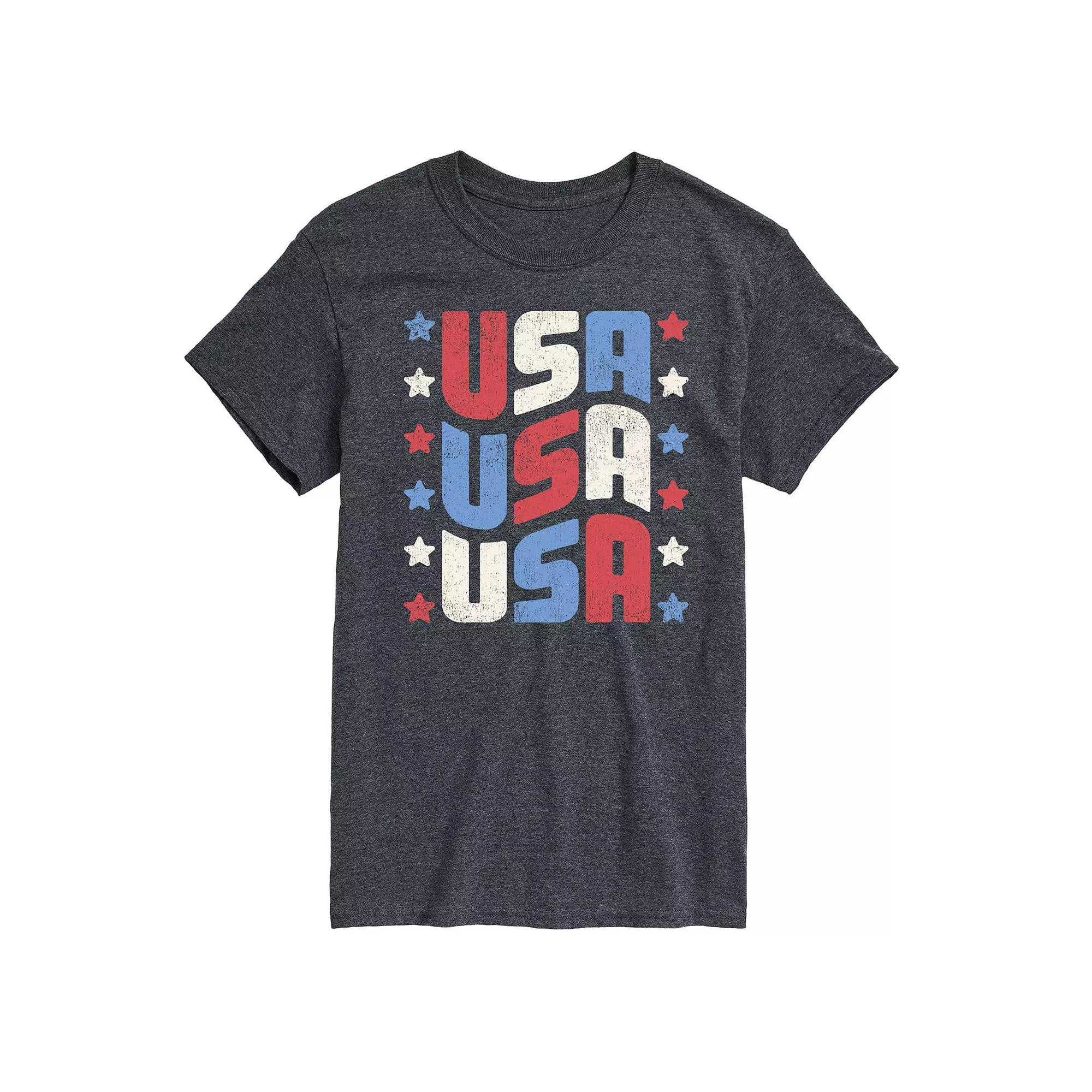 Men's USA Stacked Graphic Tee.,  Product Image