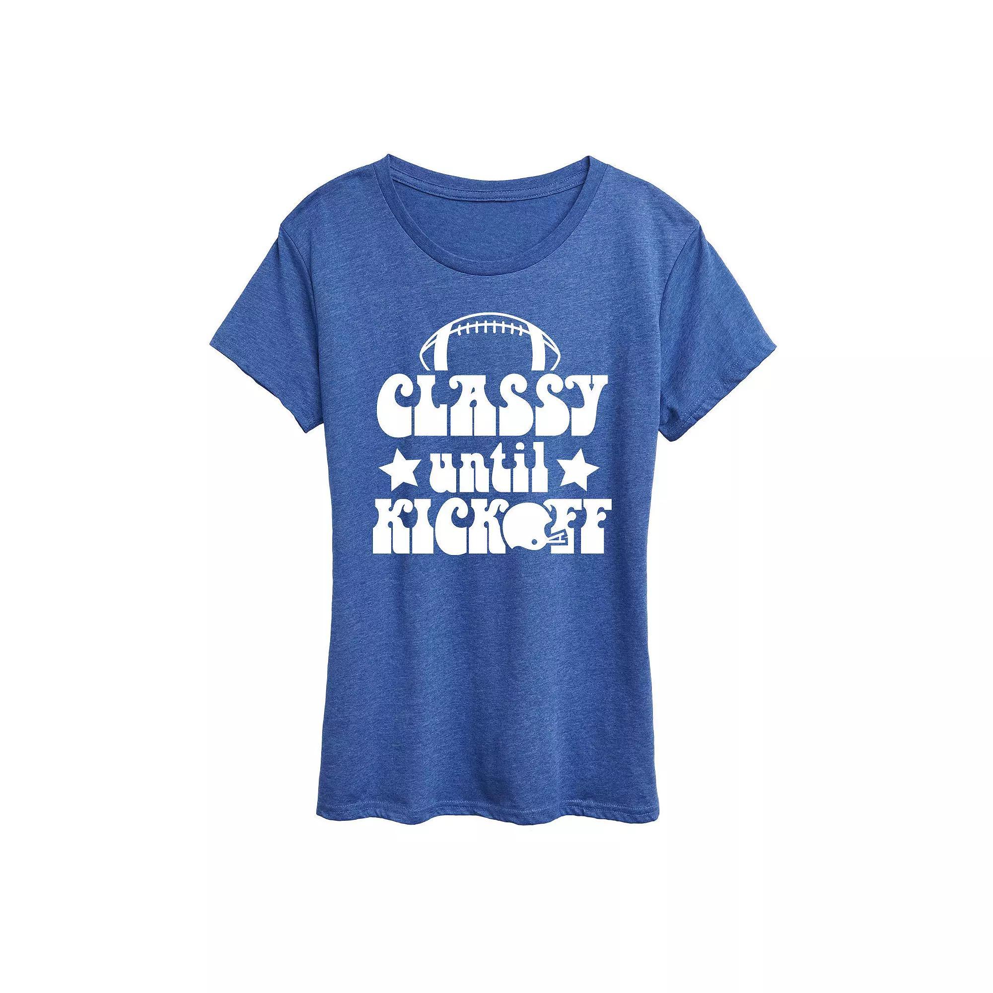 Women's Classy Until Kickoff Graphic Tee, Girl's,  Product Image
