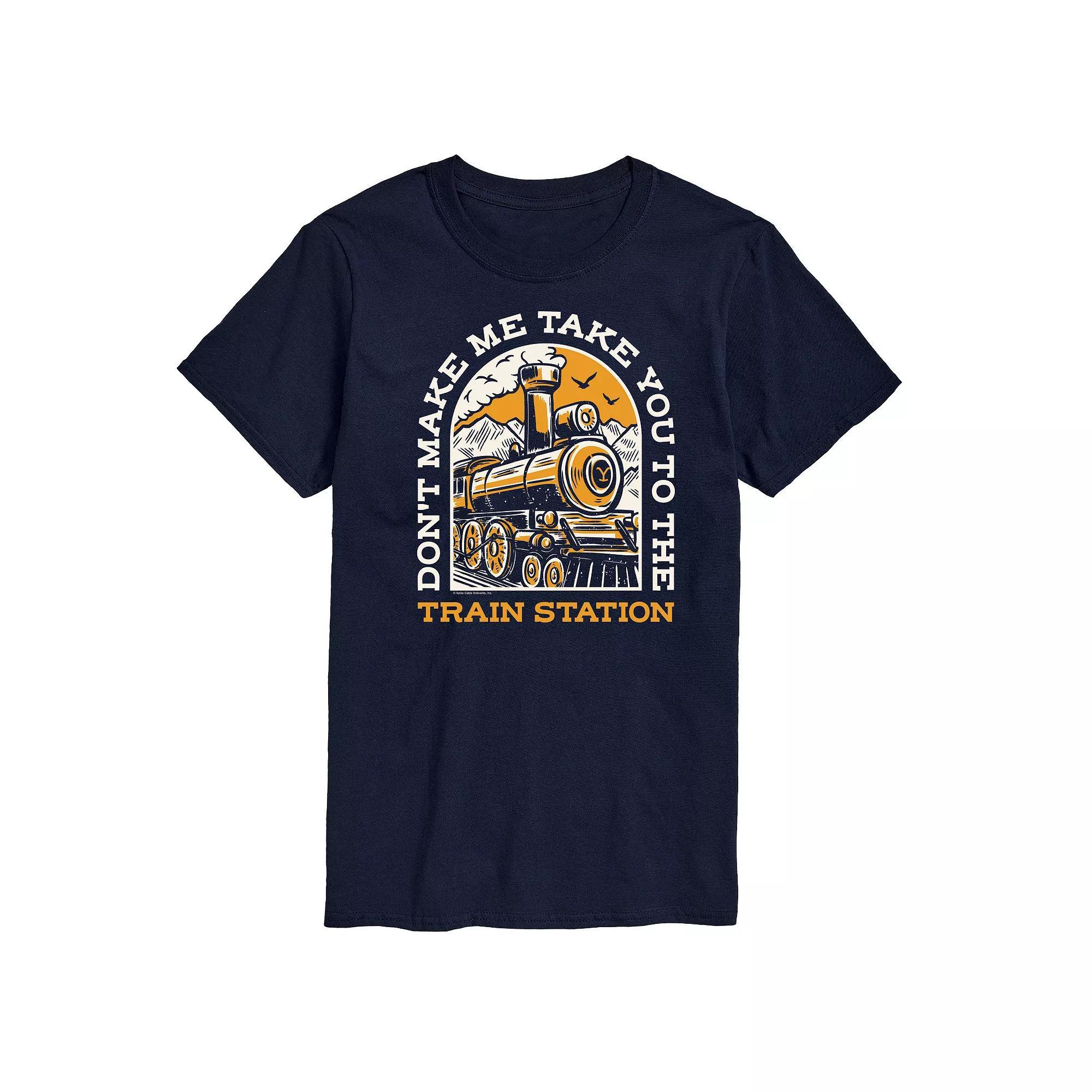 Big & Tall Yellowstone Train Station Graphic Tee, Men's,  Product Image