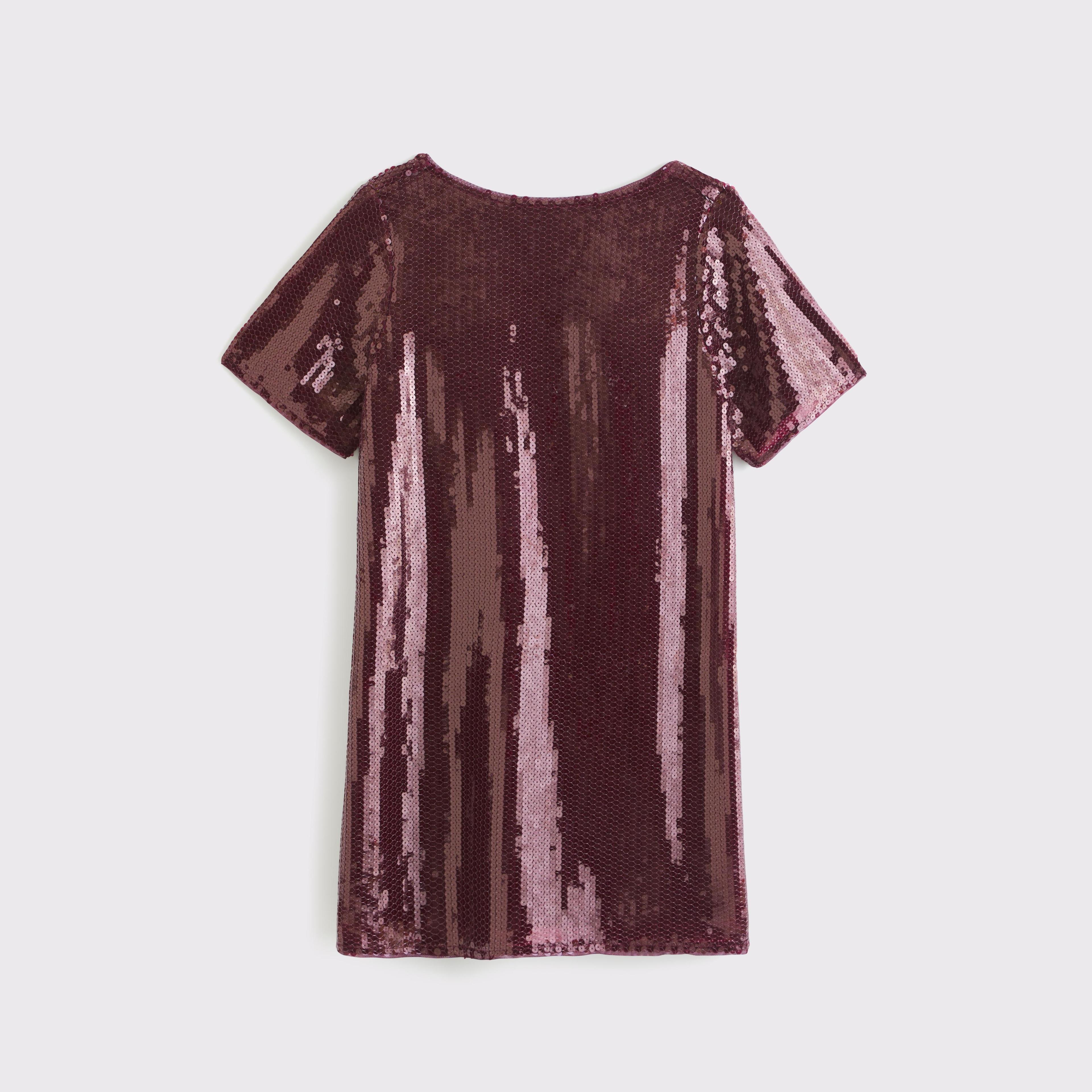 Sequin Tee Shift Mini Dress Product Image