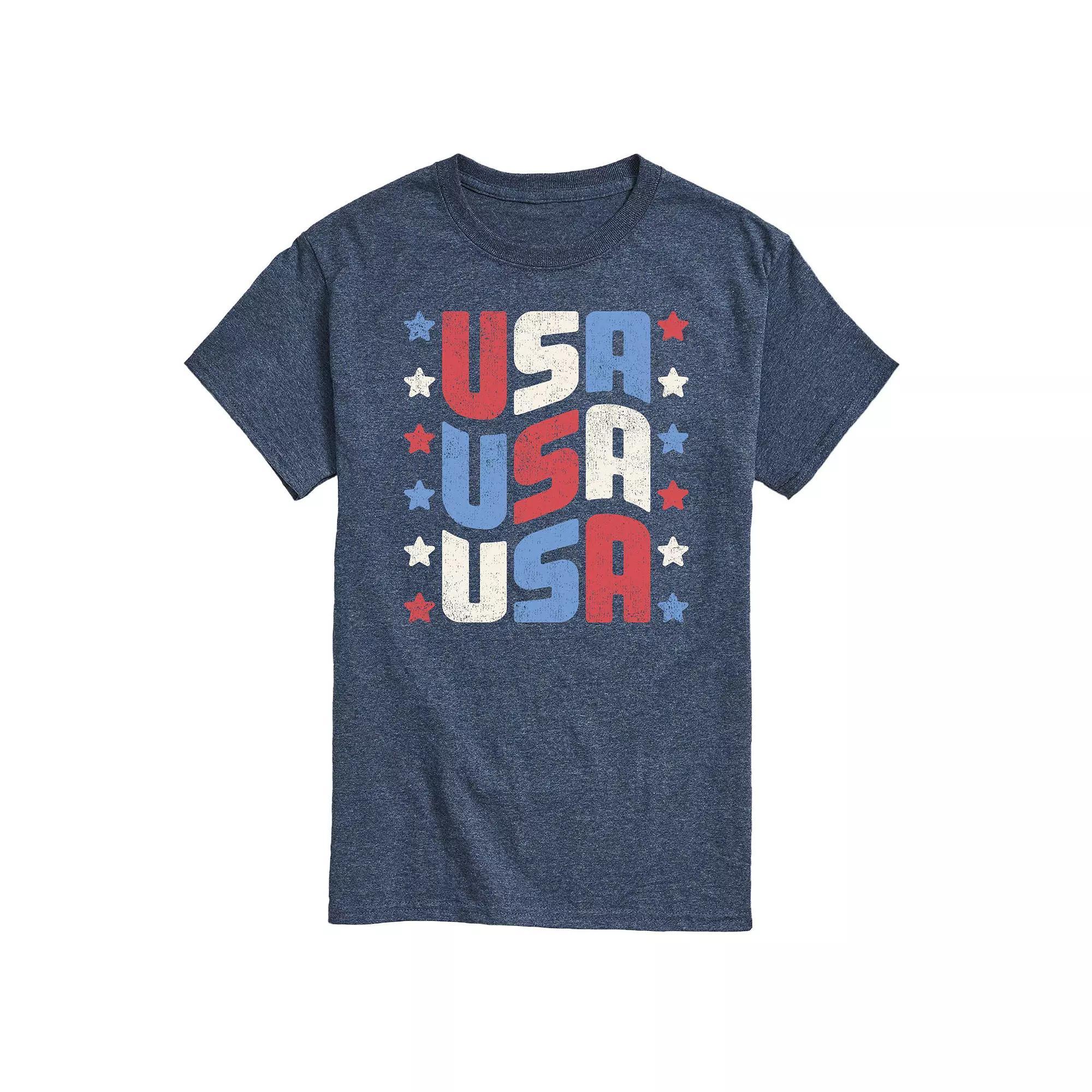 Men's USA Stacked Graphic Tee.,  Product Image