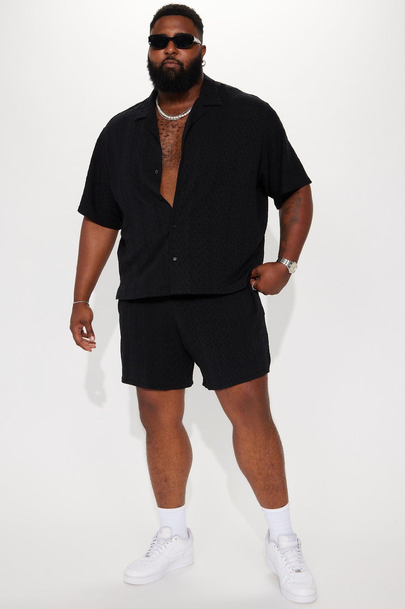 Check My Bank Statement Knit Shorts - Black Product Image