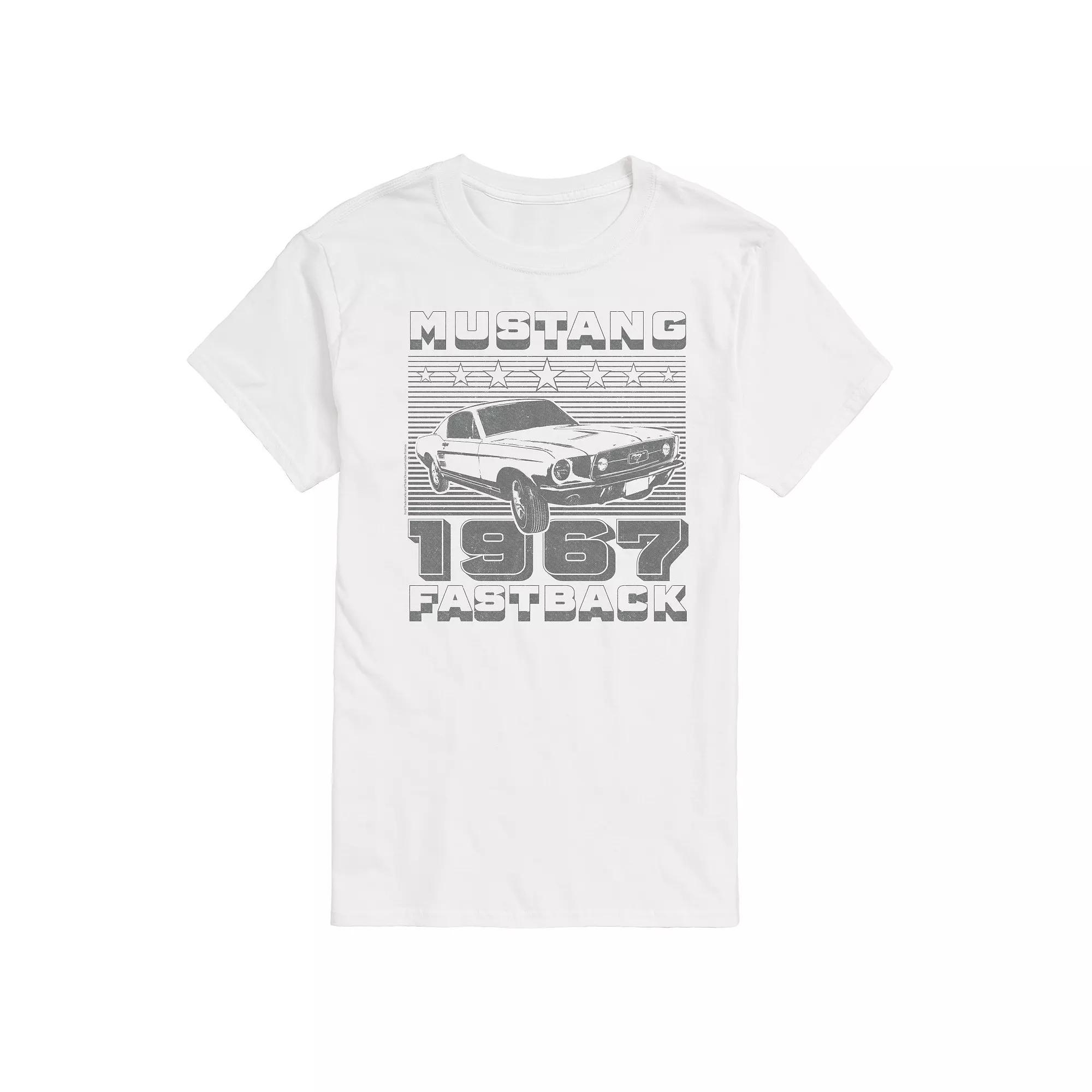 Big & Tall Ford Mustang Fastback Vintage Graphic Tee, Men's, Size: 3XL Tall, White Product Image