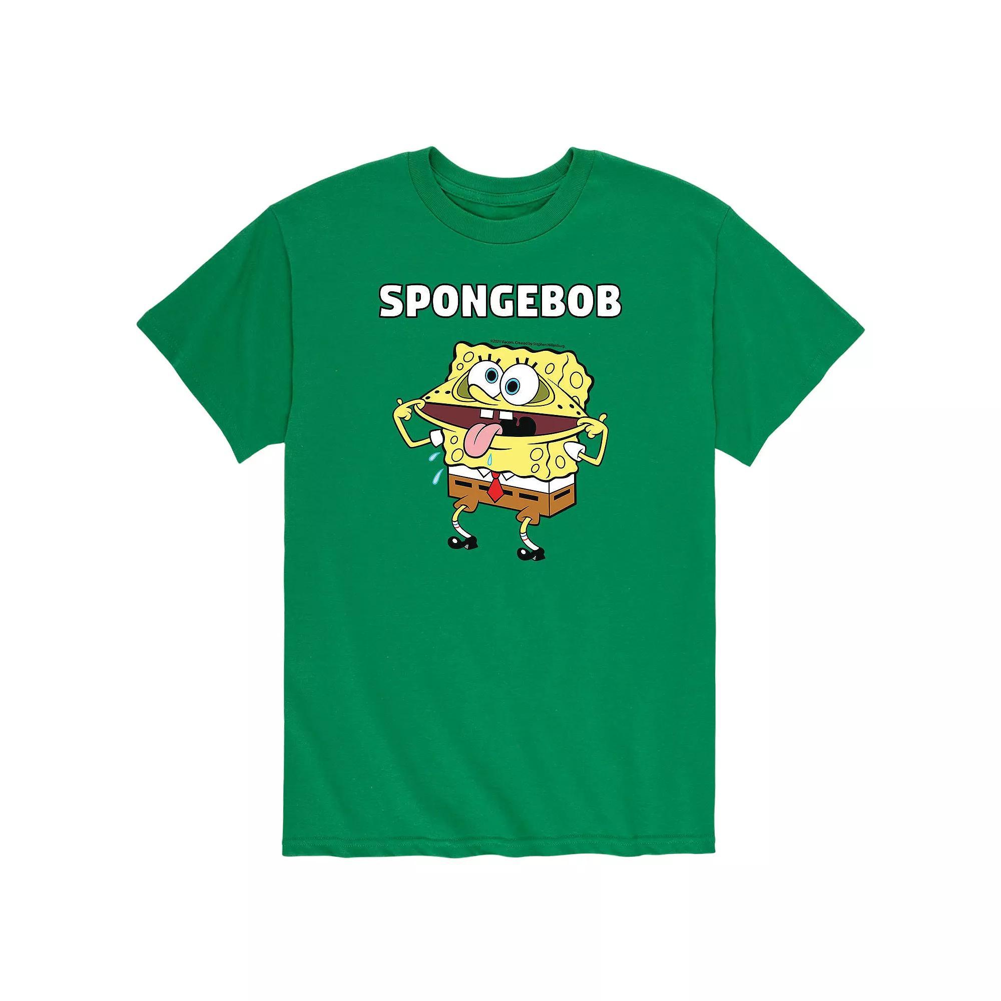 Men's SpongeBob Crazy Face Tee,  Product Image