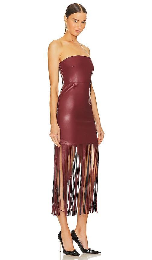 Womens Mirren Strapless Coated Midi-Dress Product Image