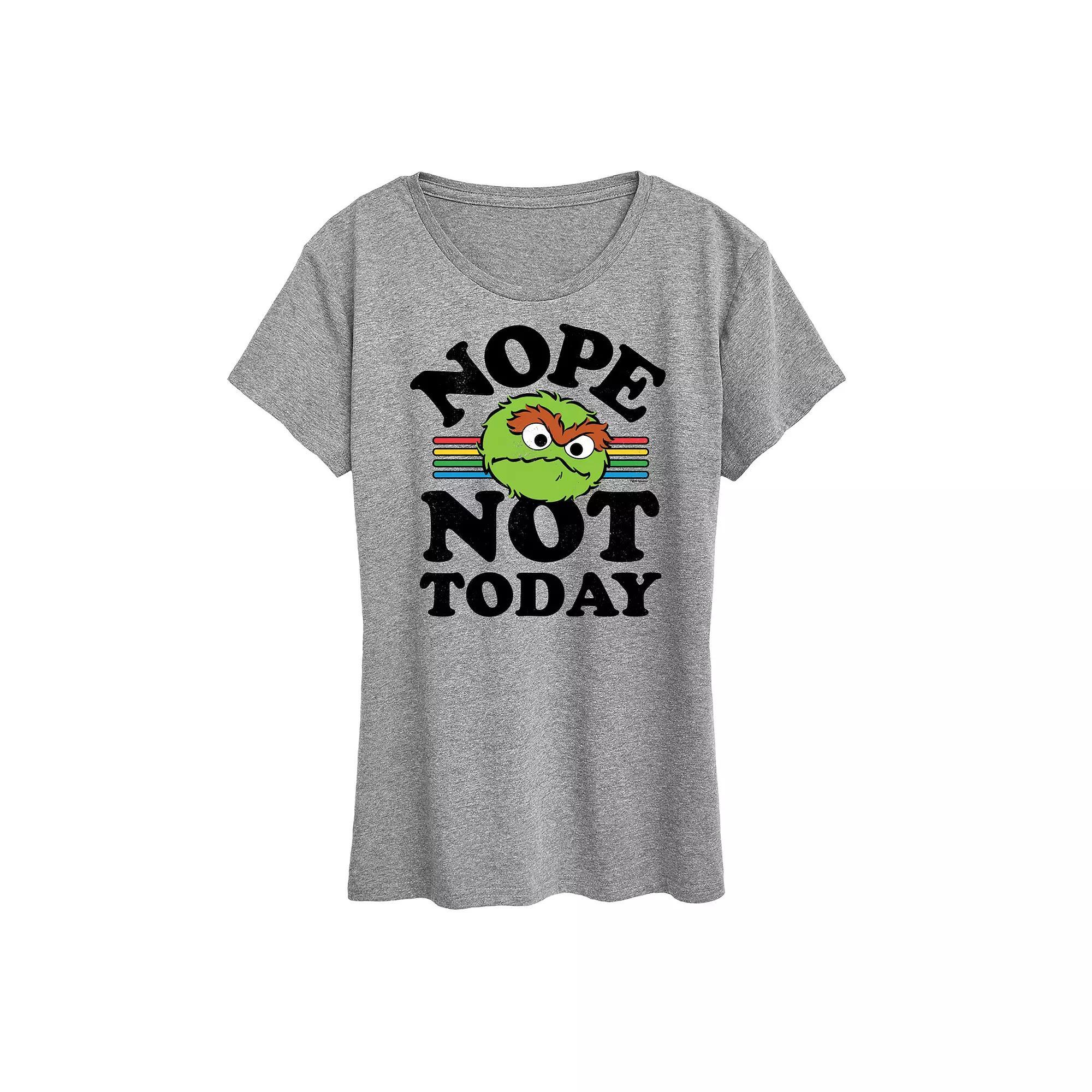 Women's Sesame Street Nope Not Today Graphic Tee, Size: Medium, White Product Image