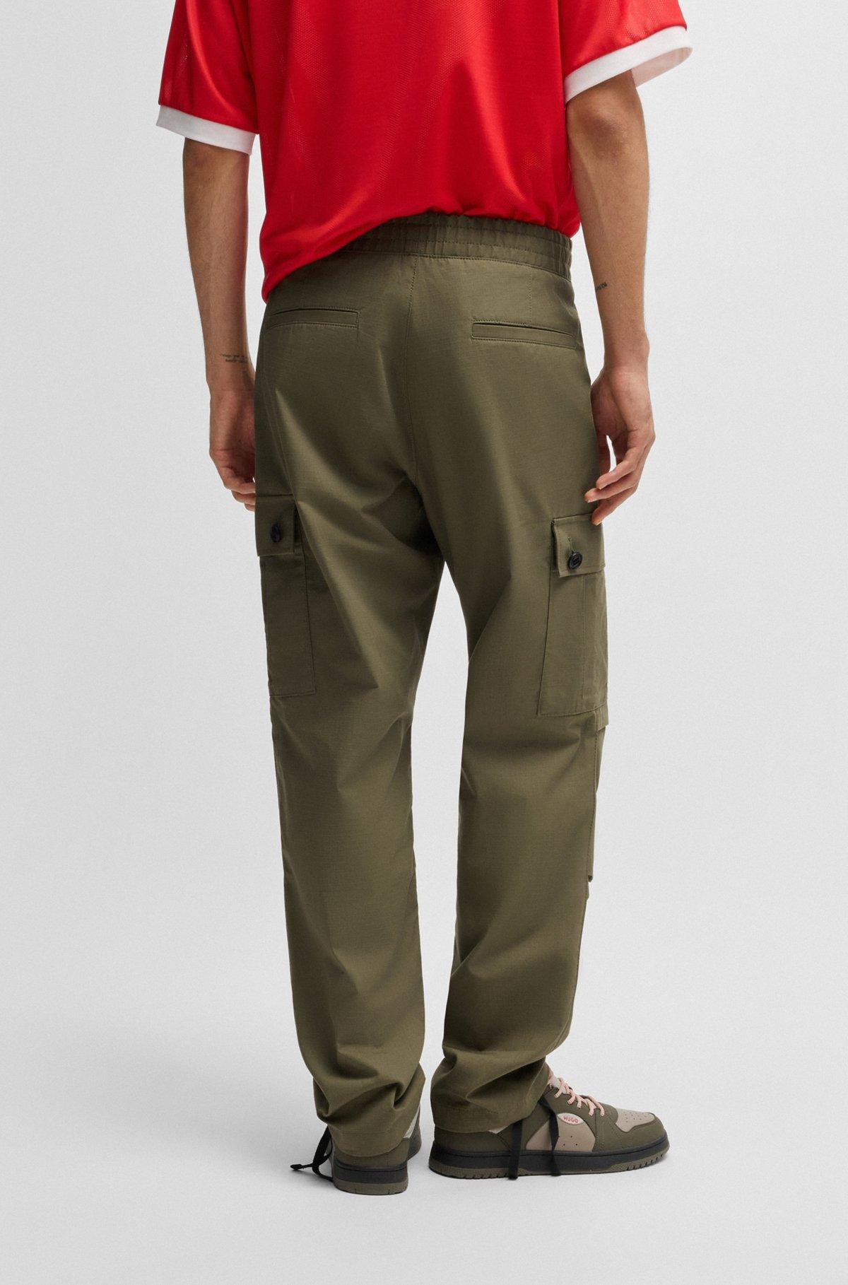 Regular-fit cargo trousers in ripstop cotton Product Image