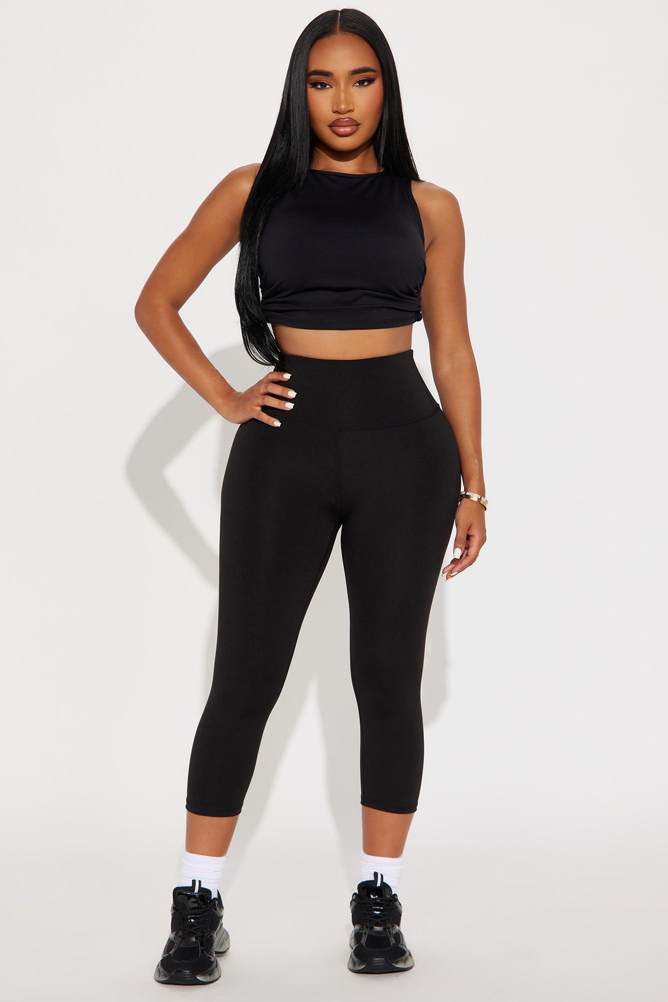The Best Stretch Active Capri Legging - Black Product Image
