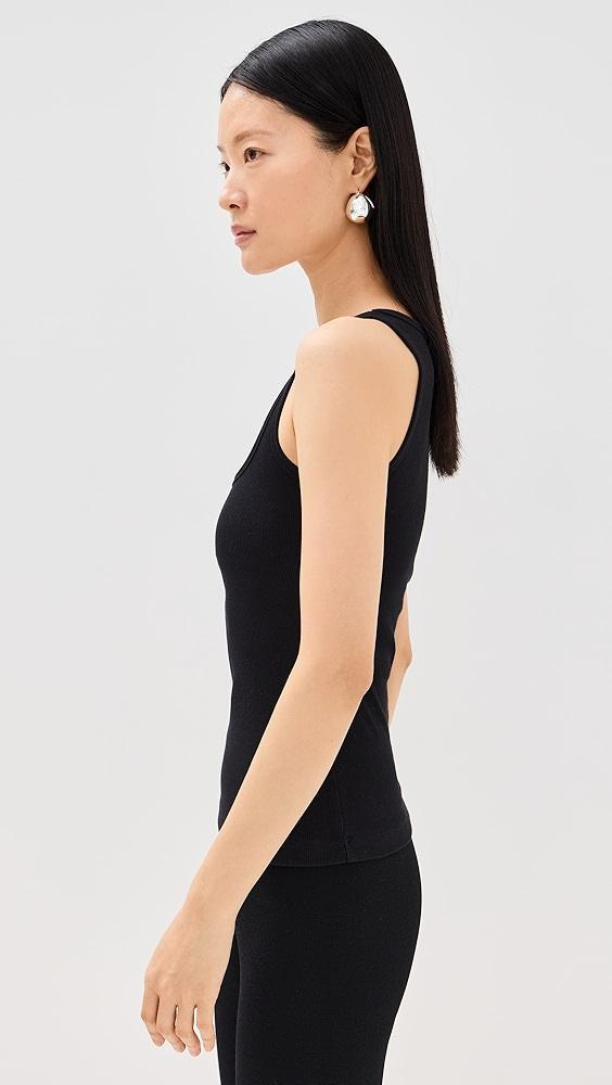 Versace Rib Tank Top with Embroidery Patch | Shopbop Product Image