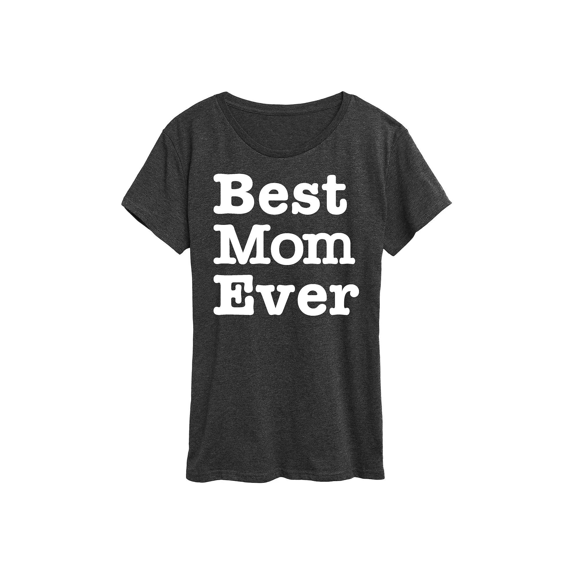 Women's Best Mom Ever Graphic Tee, Size: XL, Heather Grey Product Image