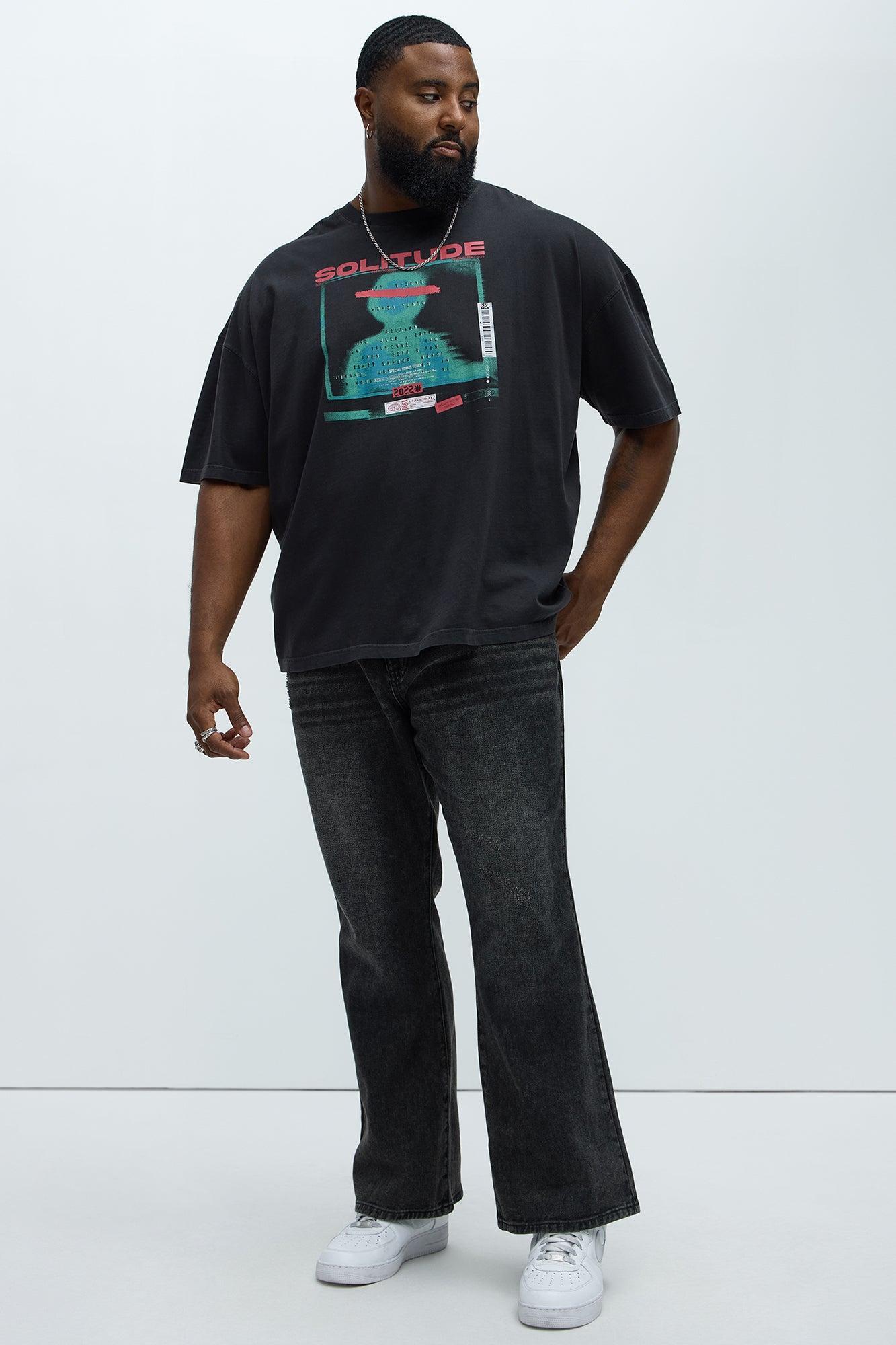 Solitude Oversized Short Sleeve Tee - Black Product Image