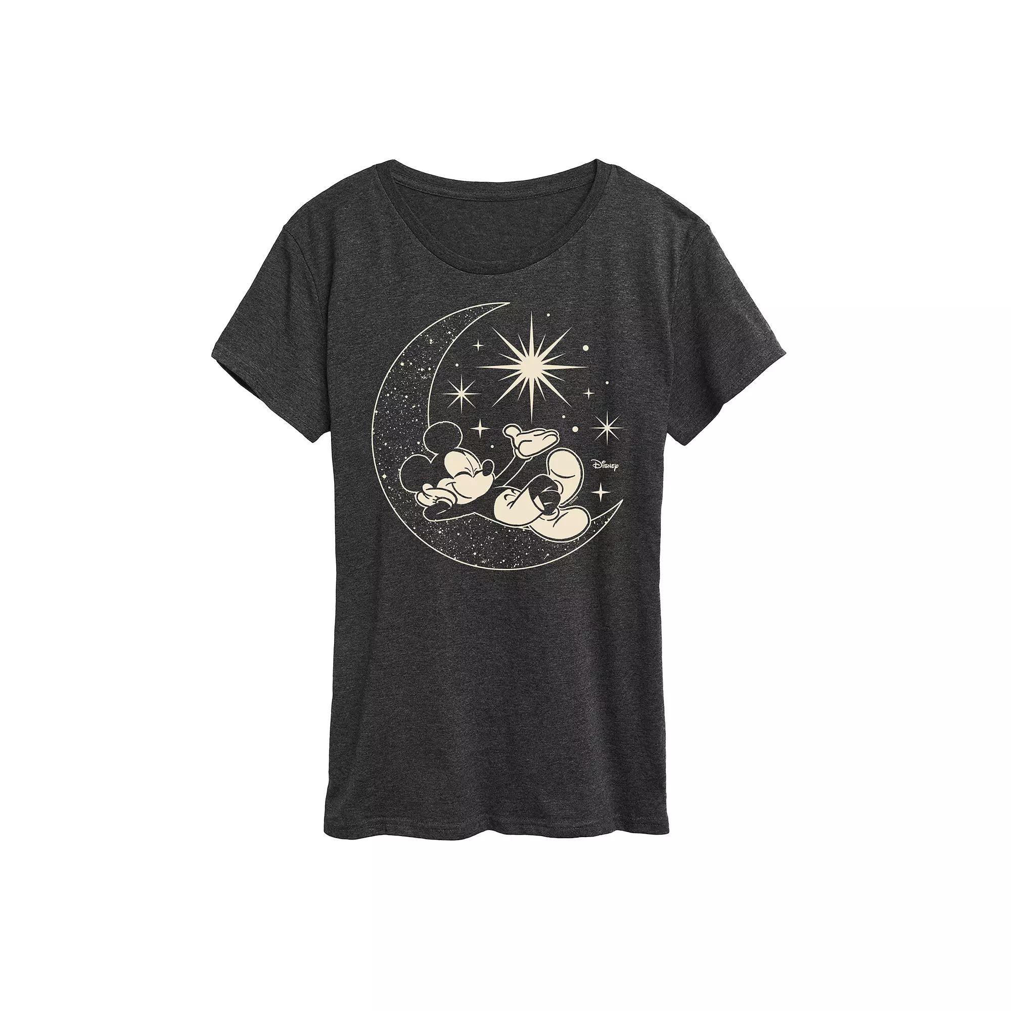 Disney's Mickey Mouse Plus Celestial Moon Graphic Tee, Women's,  Product Image