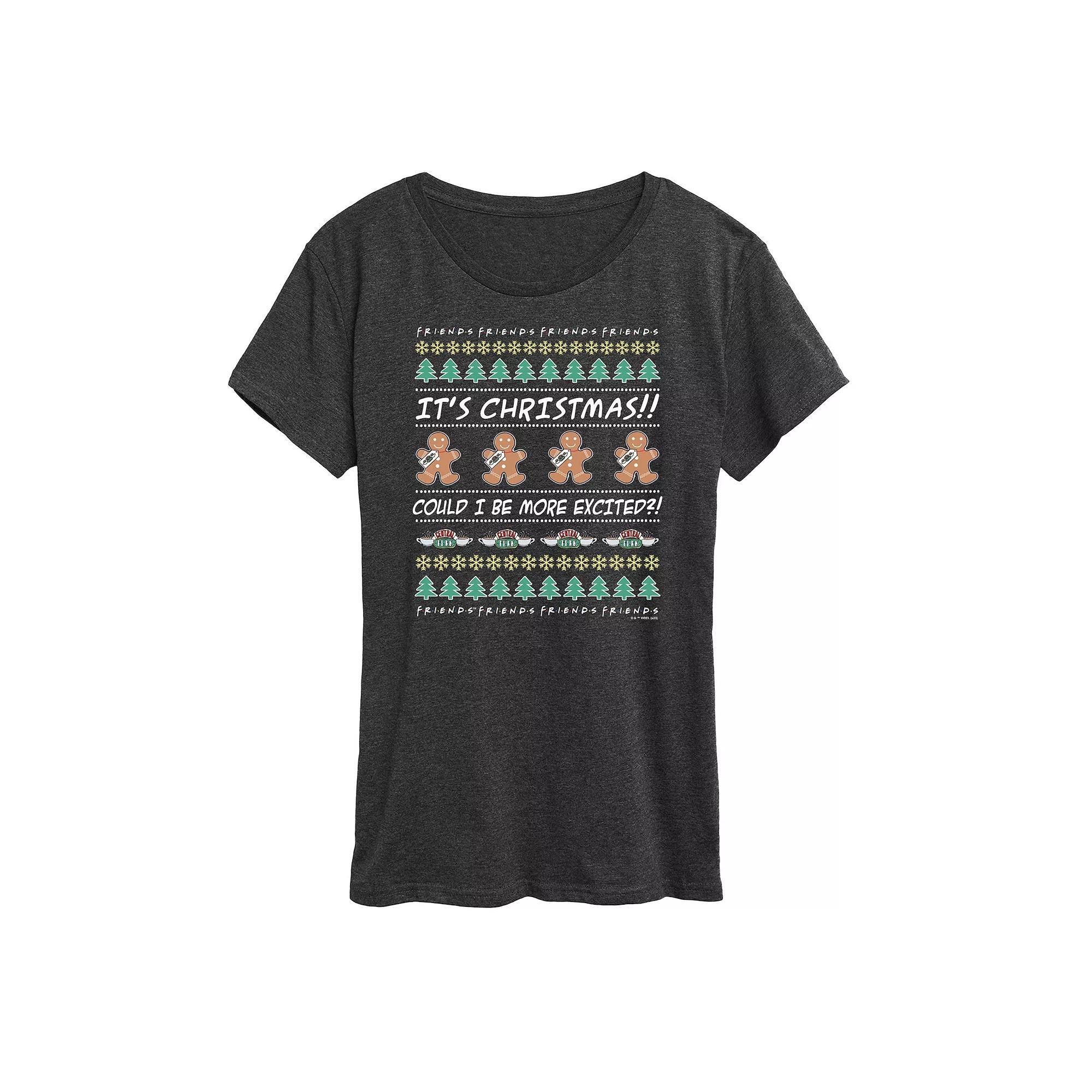 Women's Friends Ugly Christmas Sweater Graphic Tee, Girl's,  Product Image