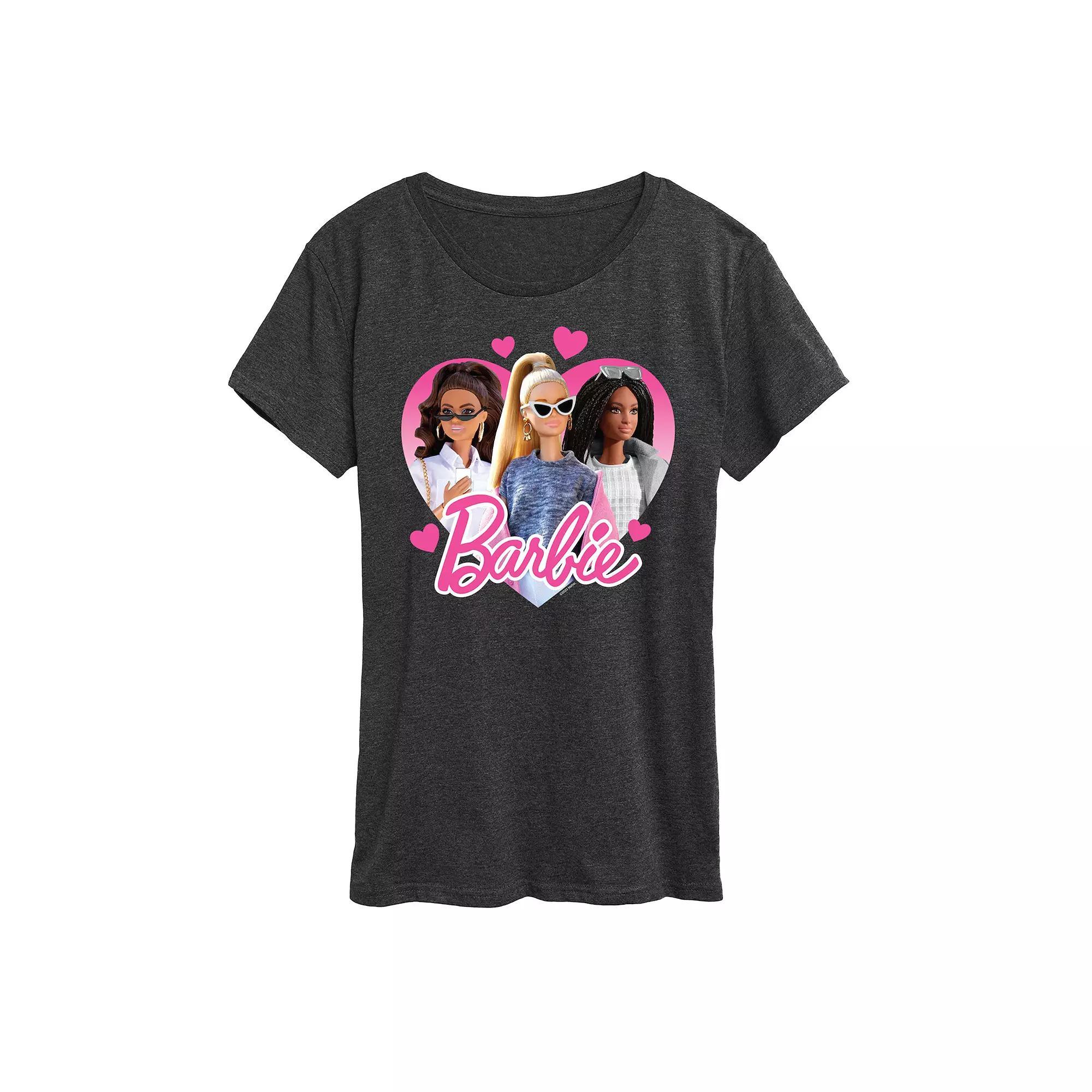 Women's Barbie® Group Heart Graphic Tee,  Product Image
