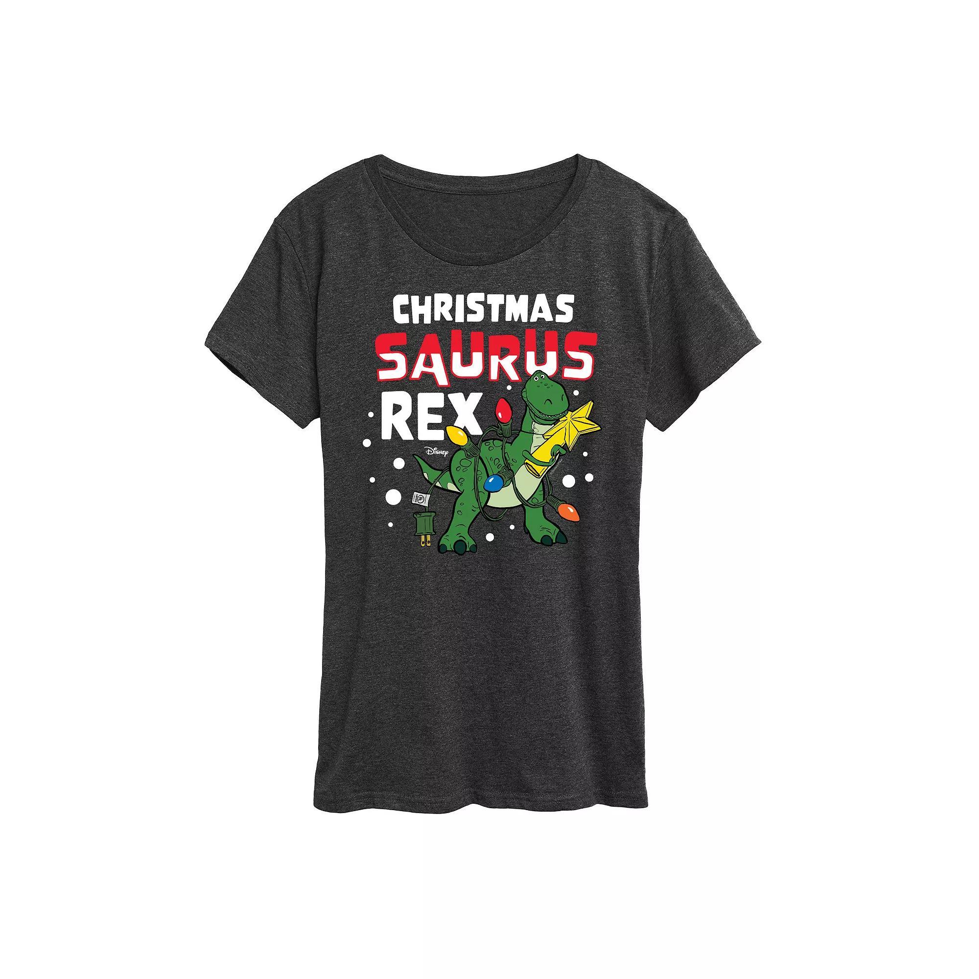 Disney / Pixar's Toy Story Women's Christmas Saurus Rex Graphic Tee, Girl's,  Product Image
