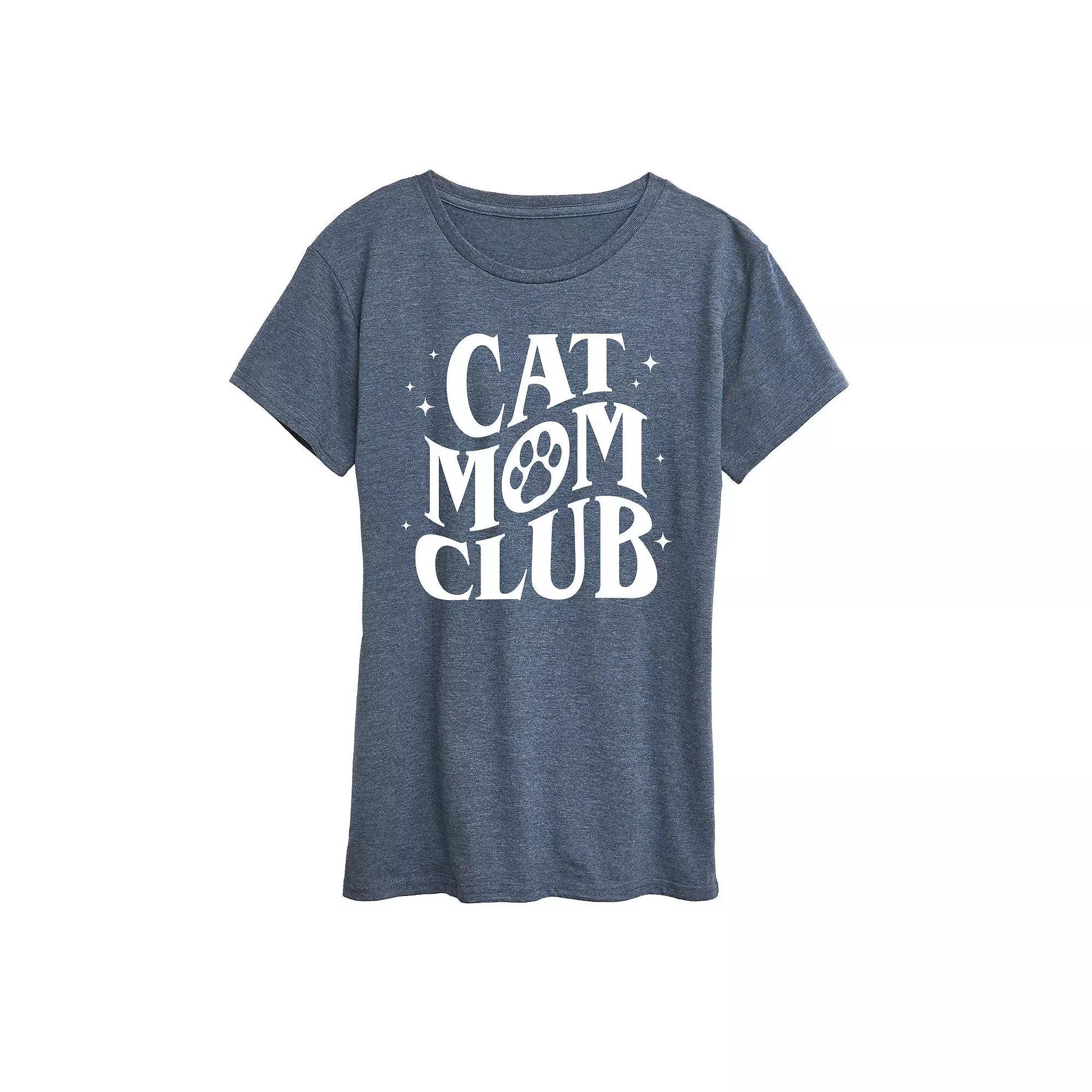 Women's Cat Mom Club Graphic Tee, Girl's,  Product Image