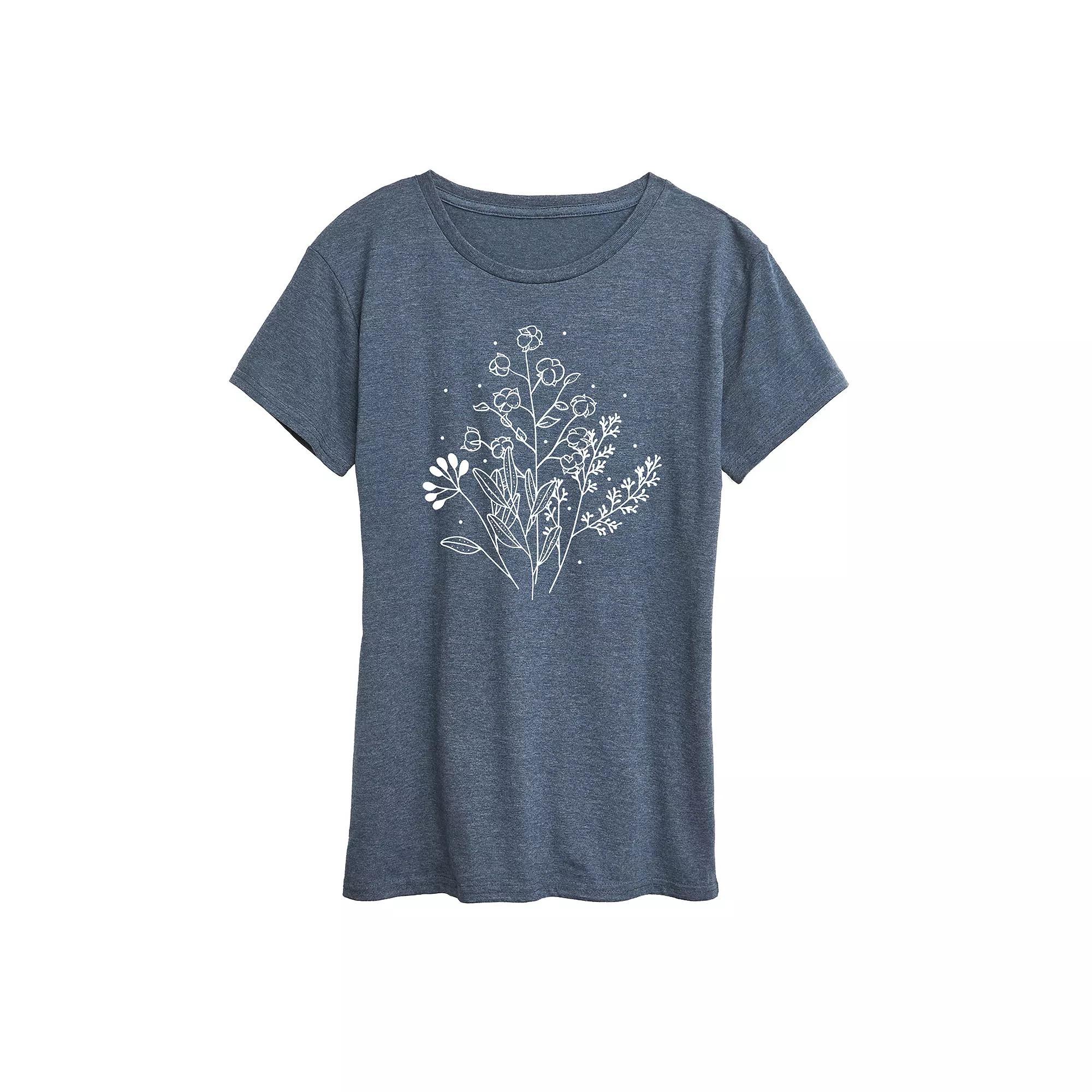 Women's Fall Flowers Graphic Tee,  Product Image