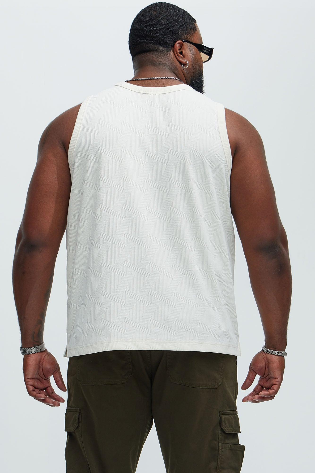 Benji Textured Tank Top - Cream Product Image