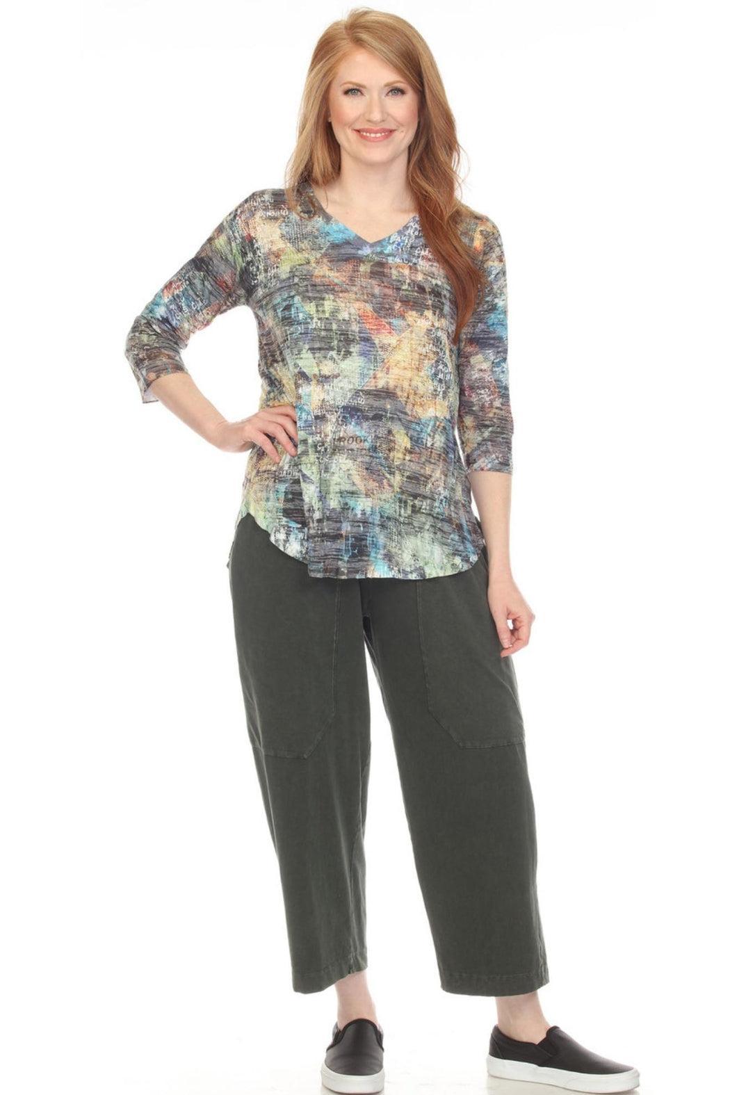 Midnight Blue Burnout Top Product Image
